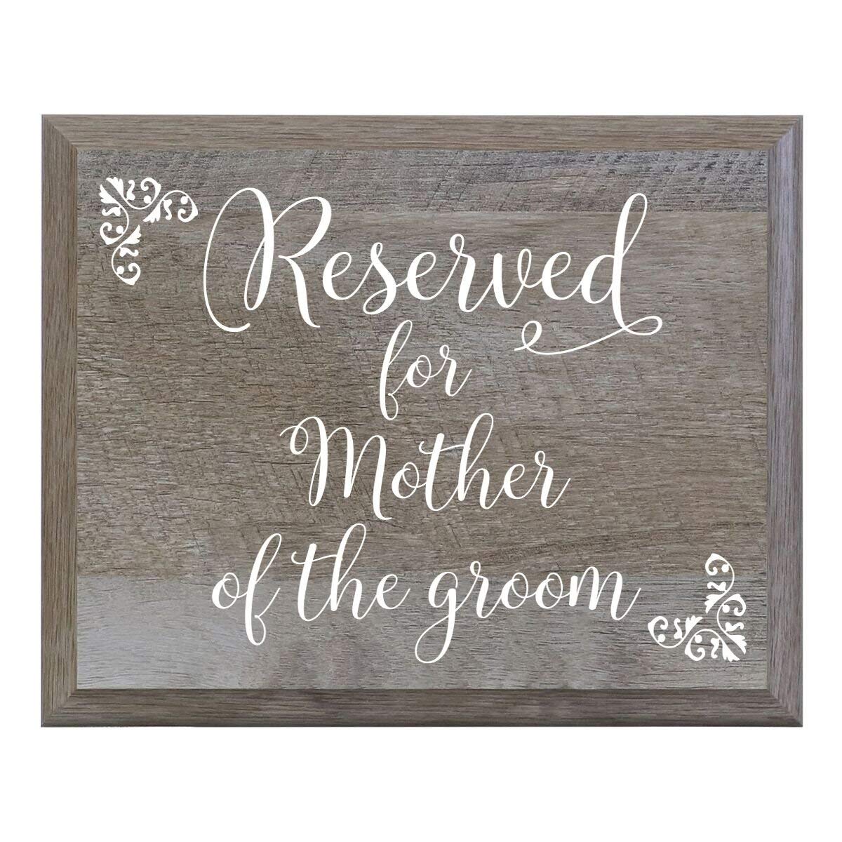 Barn Wood Wedding Party Sign Plaque - Reserved For Mother Of The Groom - LifeSong Milestones