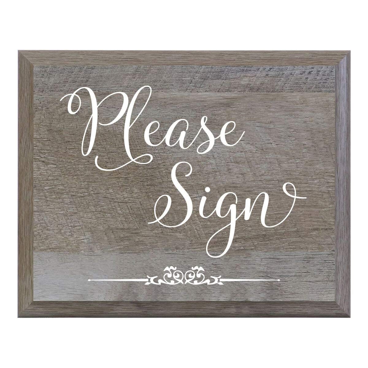 Barn Wood Wedding Party Sign - Please Sign - LifeSong Milestones