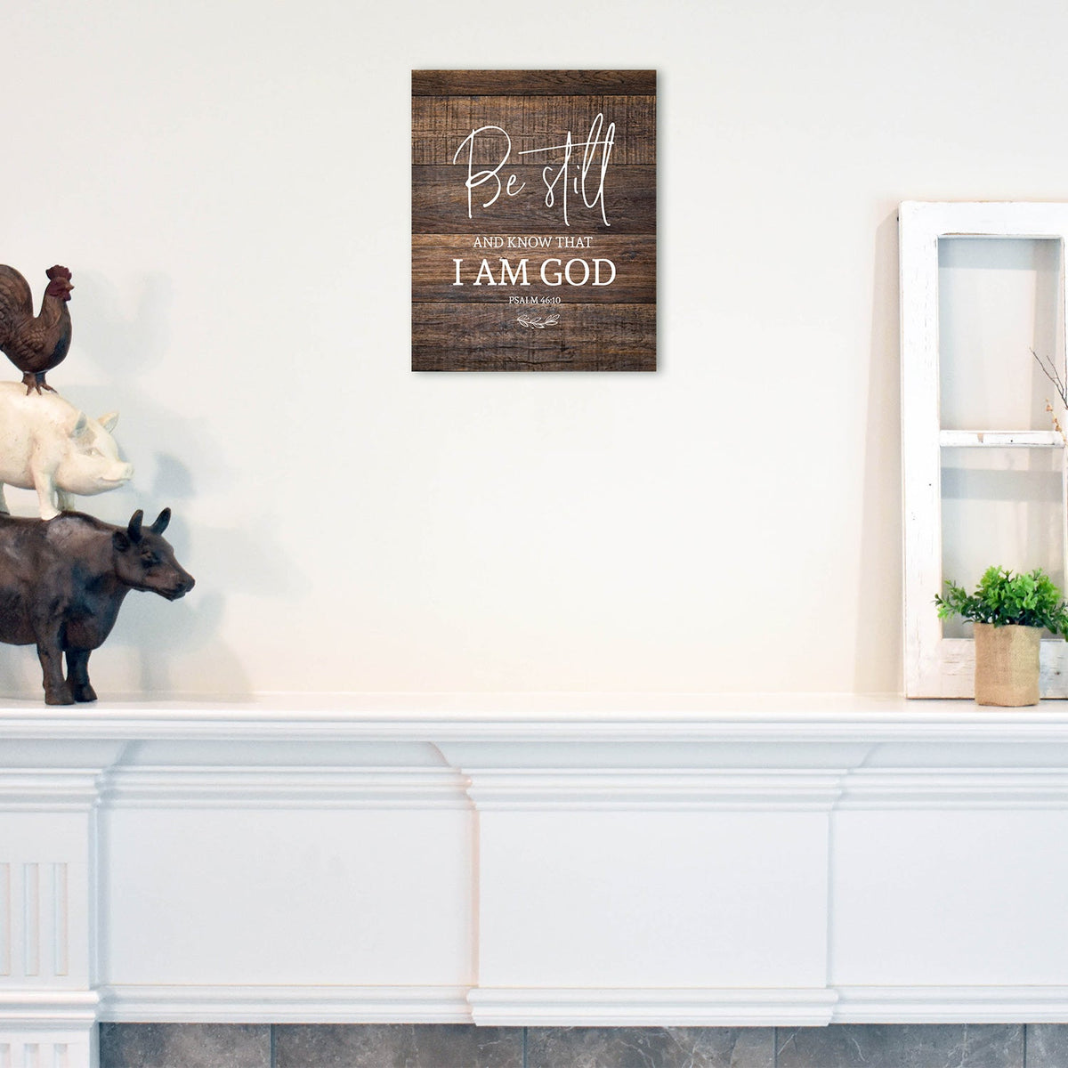 Be Still and Know That I Am God Canvas Wall Art Framed Modern Wall Decor Decorative Accents For Walls Ready to Hang for Home Living Room Bedroom Entryway Kitchen Size 12” X 15” - LifeSong Milestones