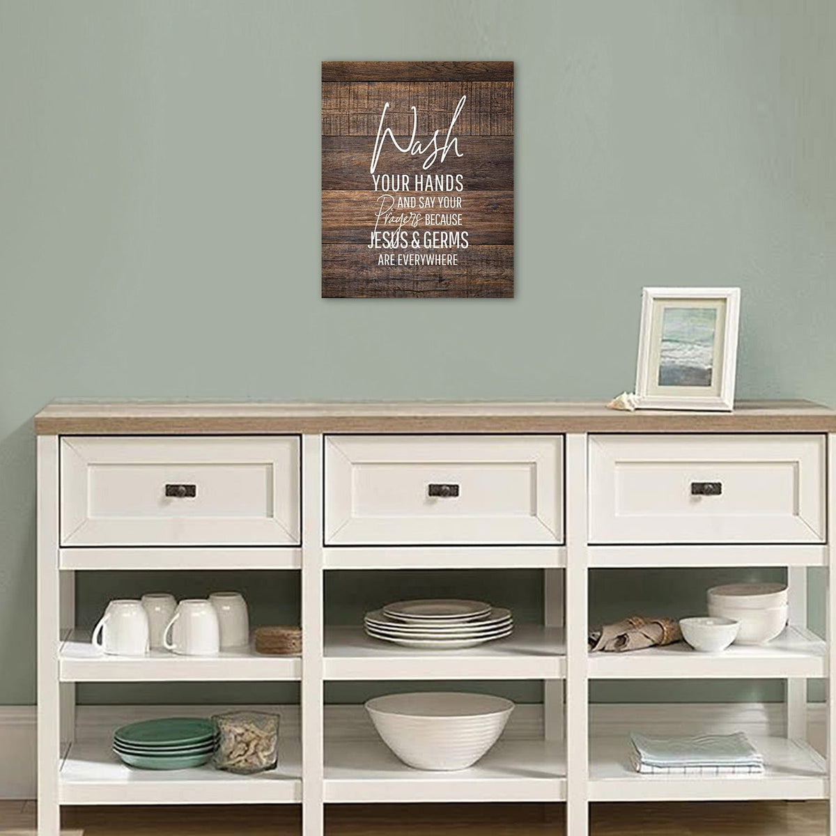 Be Still and Know That I Am God Canvas Wall Art Framed Modern Wall Decor Decorative Accents For Walls Ready to Hang for Home Living Room Bedroom Entryway Kitchen Size 12” X 15” - LifeSong Milestones
