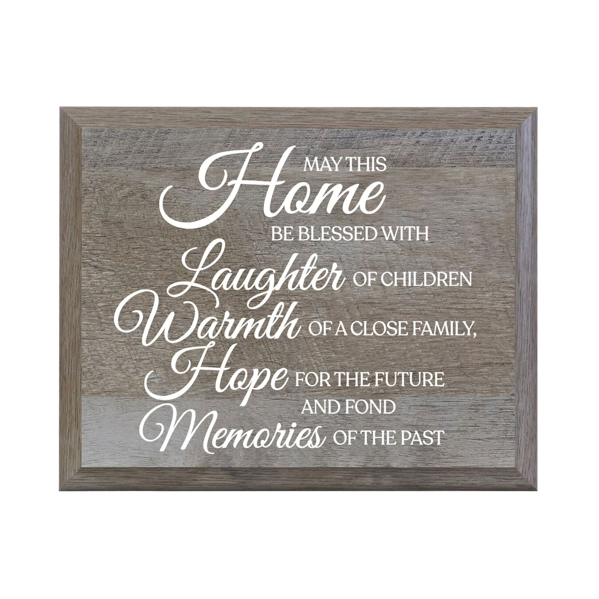 Beveled Wall Plaques 8” x 10” Barnwood May This Home - LifeSong Milestones