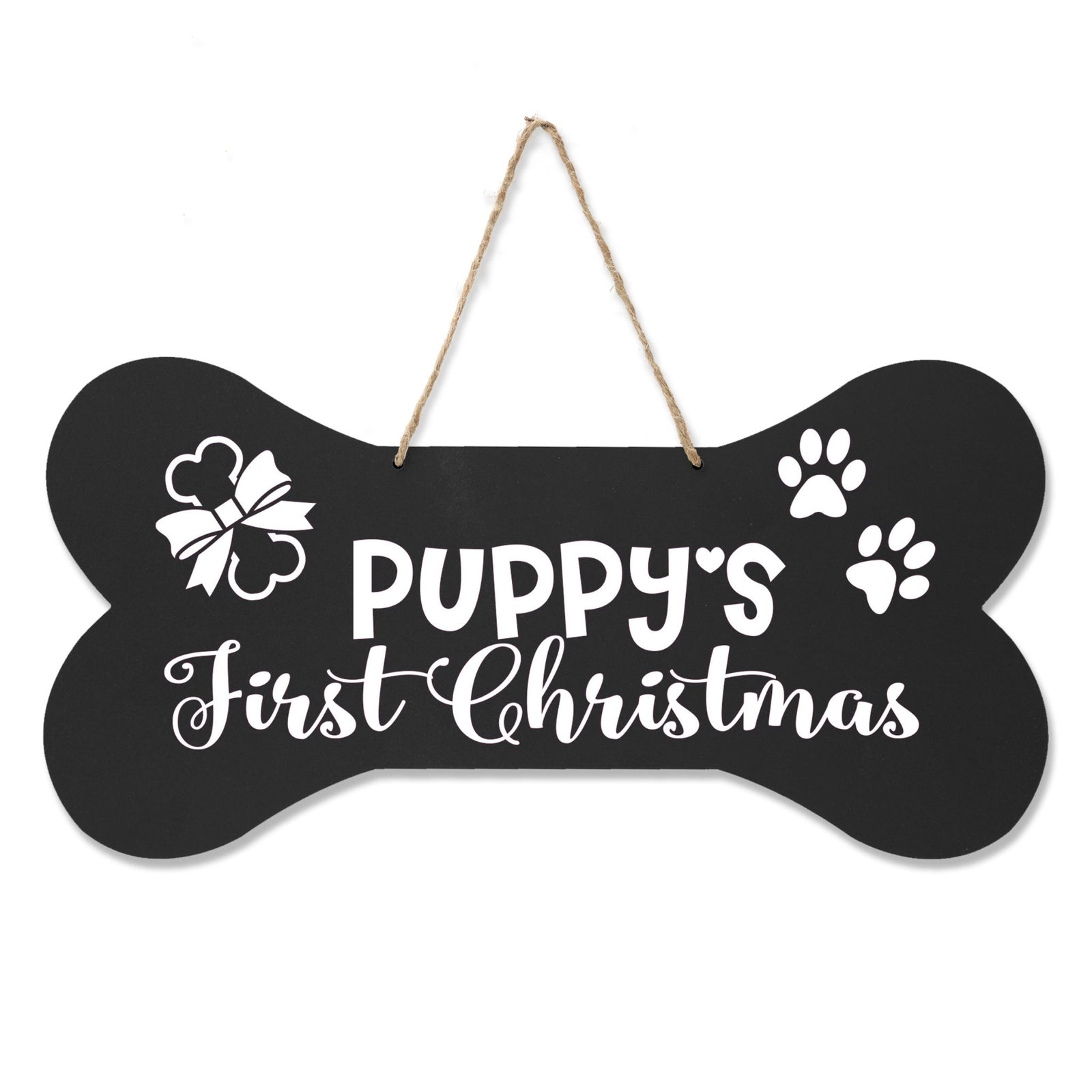 Bone Sign - Puppy's First Christmas - LifeSong Milestones