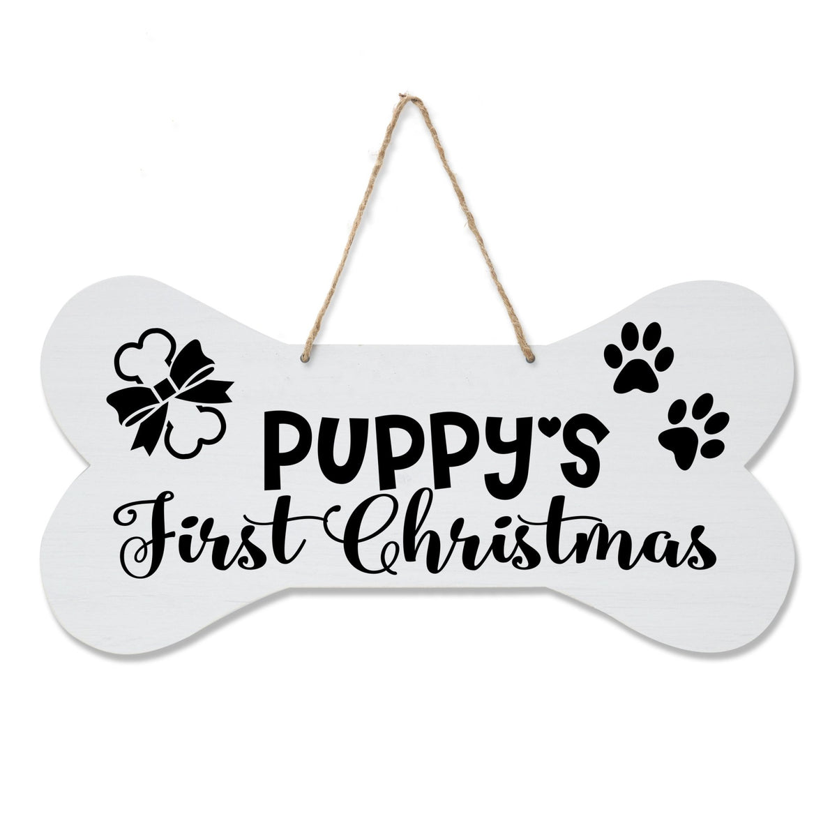 Bone Sign - Puppy's First Christmas - LifeSong Milestones