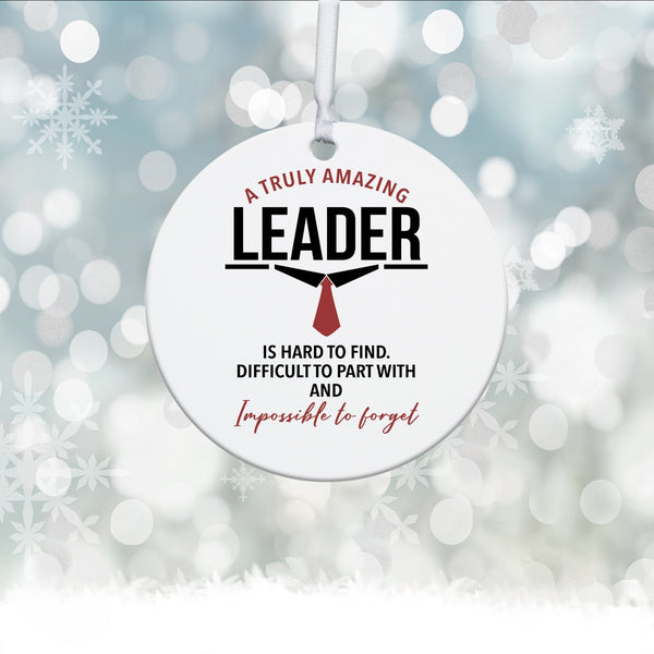 Boss / Leader White Ornament With Inspirational Message Gift Ideas - A ...