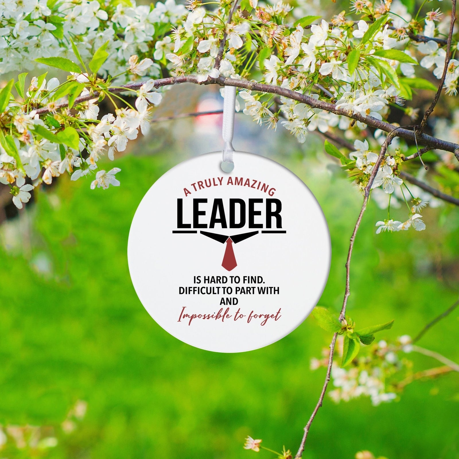 Boss / Leader White Ornament With Inspirational Message Gift Ideas - A ...