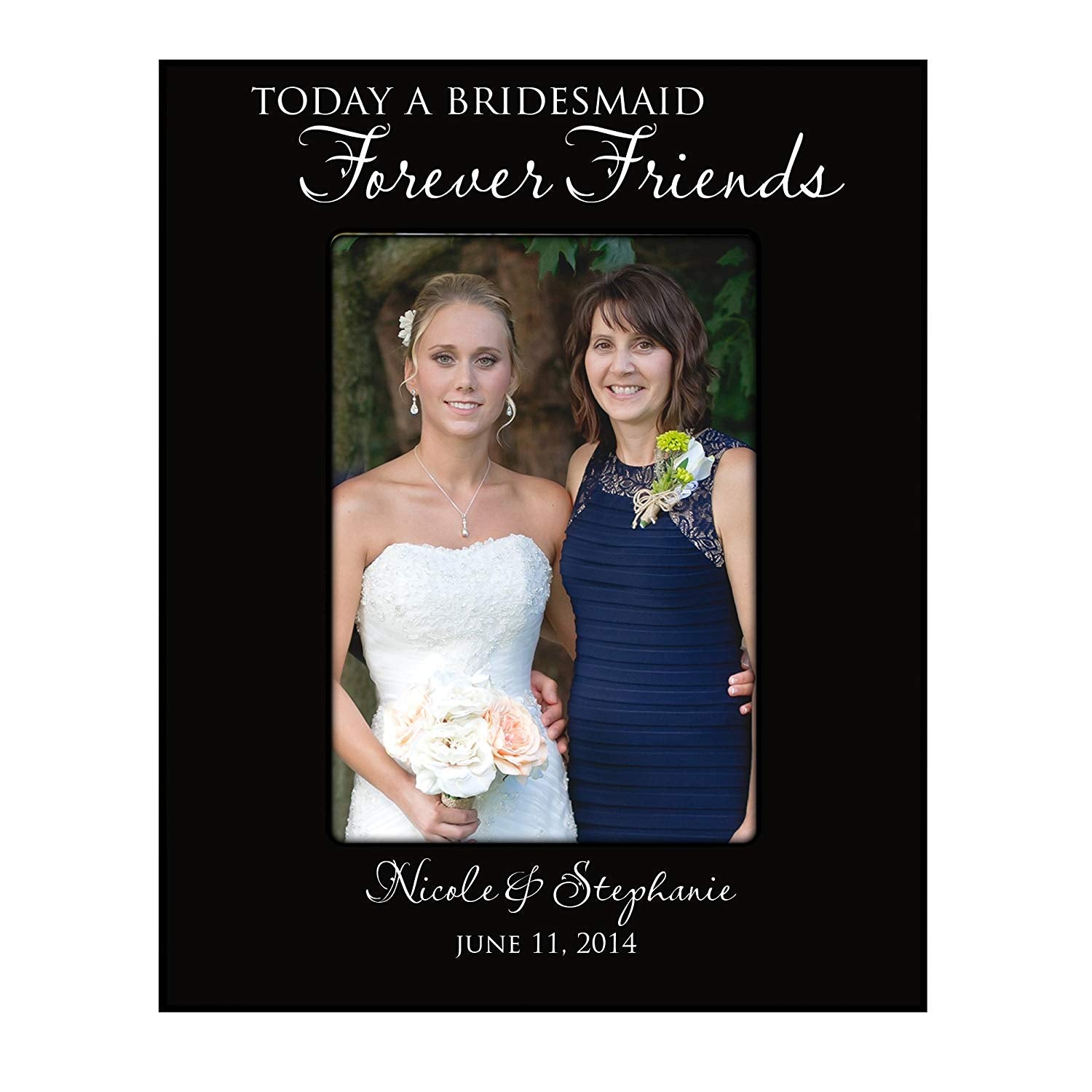 Bridesmaid picture frame Wedding Party Gifts Personalized - LifeSong Milestones