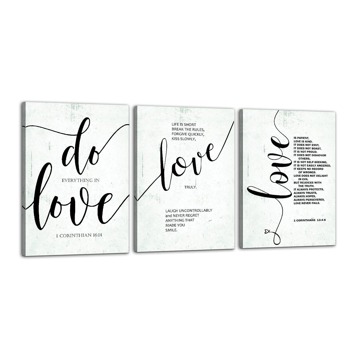 Canvas Wall Art 3pc Set Framed Modern Wall Decor Decorative Accents For Wall Ready to Hang for Home Living Room Bedroom Entryway Size 16” x 24” - LifeSong Milestones