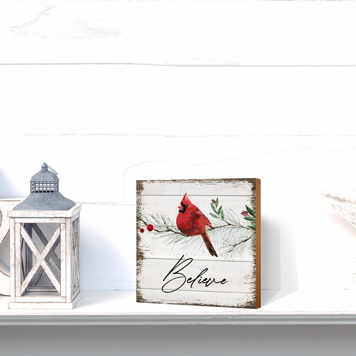 Cardinal Christmas Shelf Décor - LifeSong Milestones