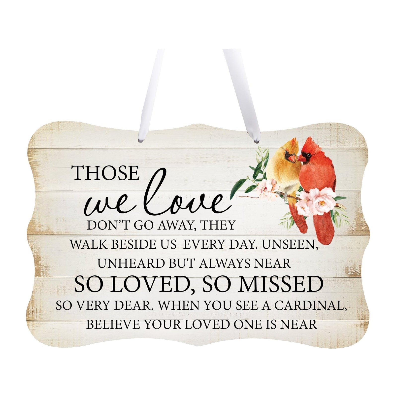 Graceful memorial ribbon signs – a comforting and enduring memorial.