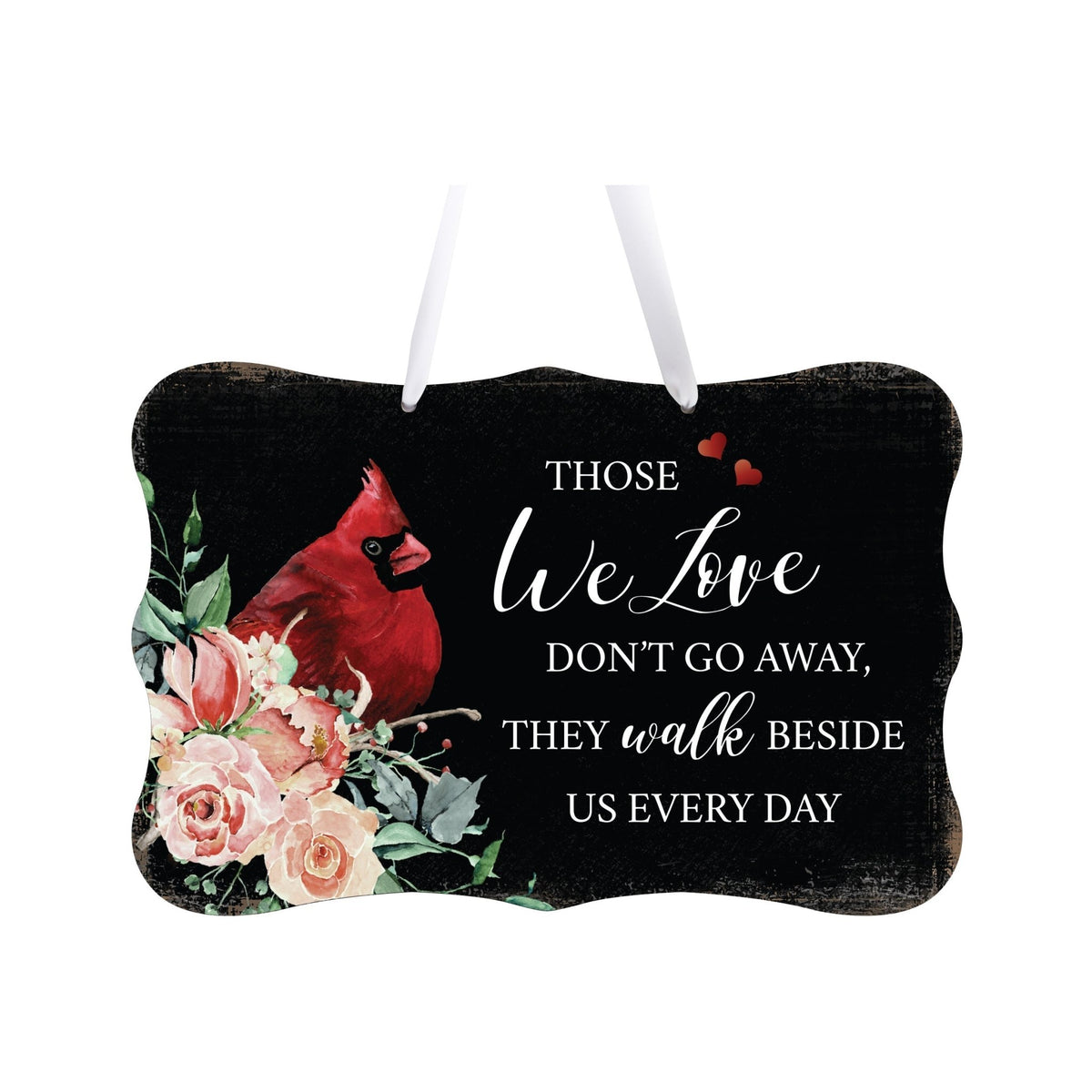 A Lifesong Milestones Memorial Wall Hanging Sign featuring a memorial ribbon sign to commemorate the loss of a loved one.