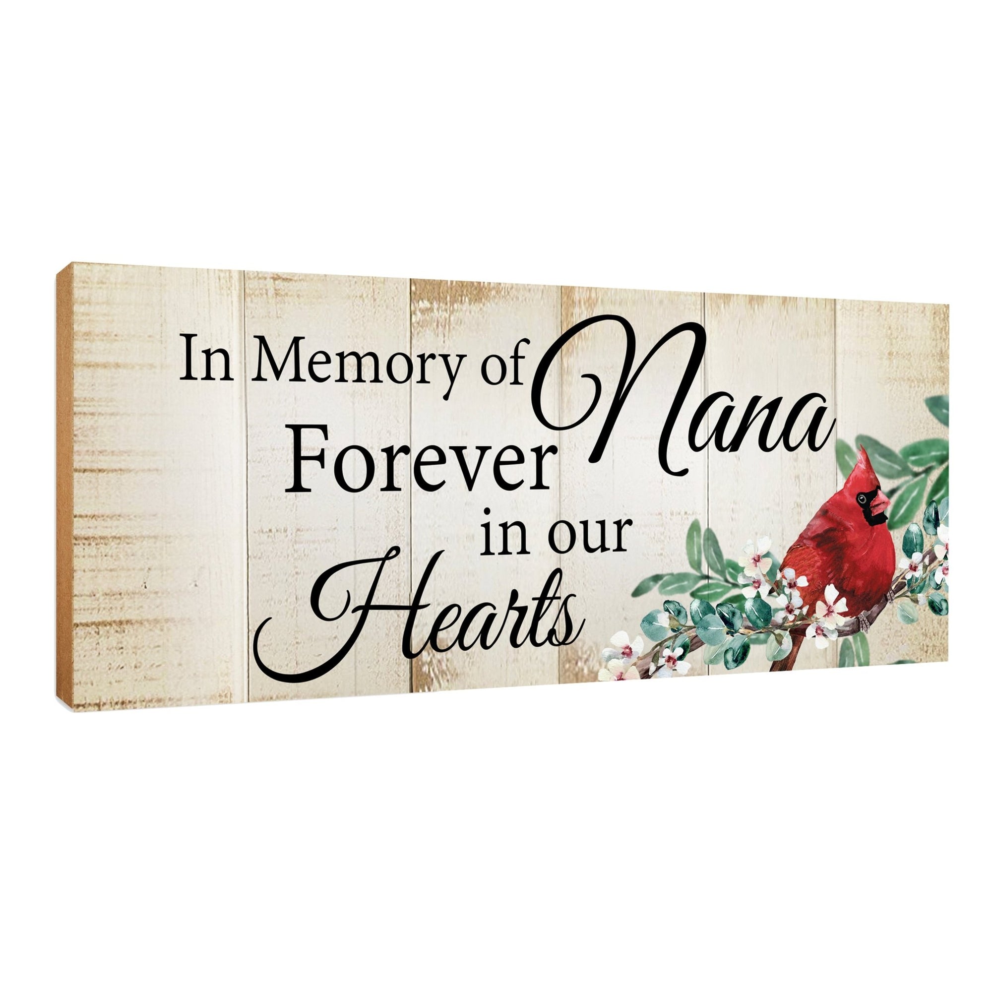 Wooden memorial shelf decor and tabletop signs, thoughtful memorial gifts for those grieving the loss of a loved one.