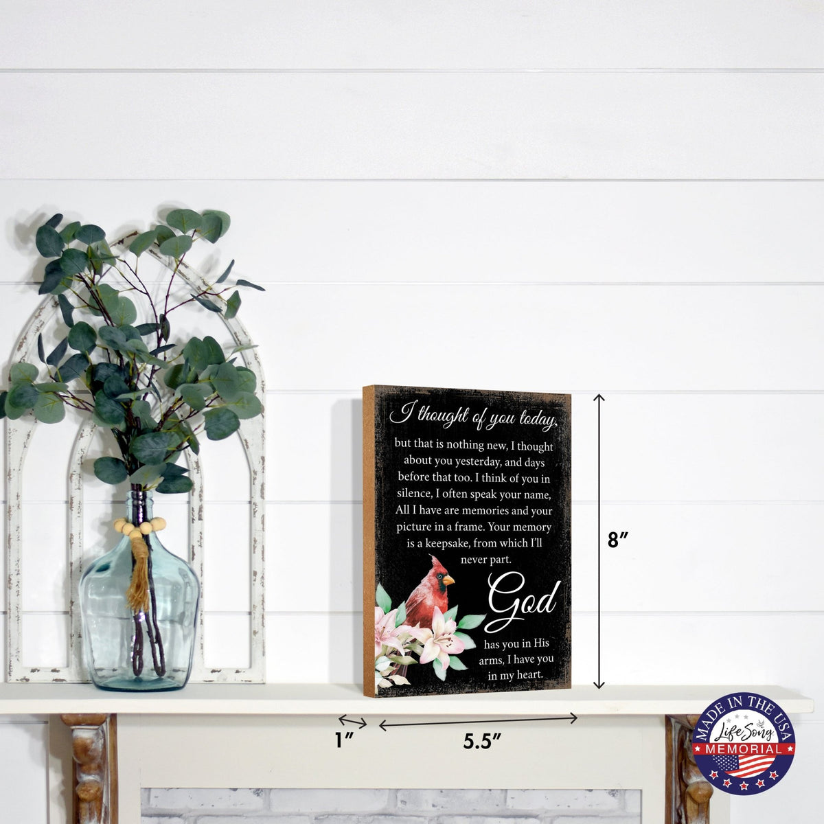 A cardinal-themed memorial gift for the loss of a loved one, symbolizing hope and remembrance.