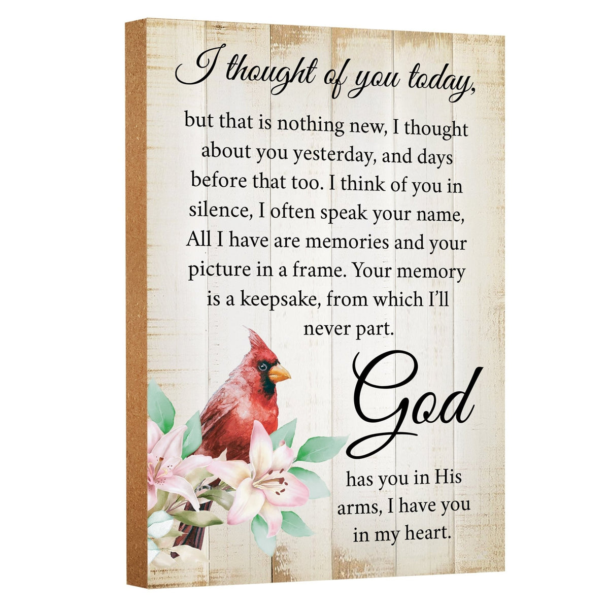 A cardinal-themed memorial gift for the loss of a loved one, symbolizing hope and remembrance.