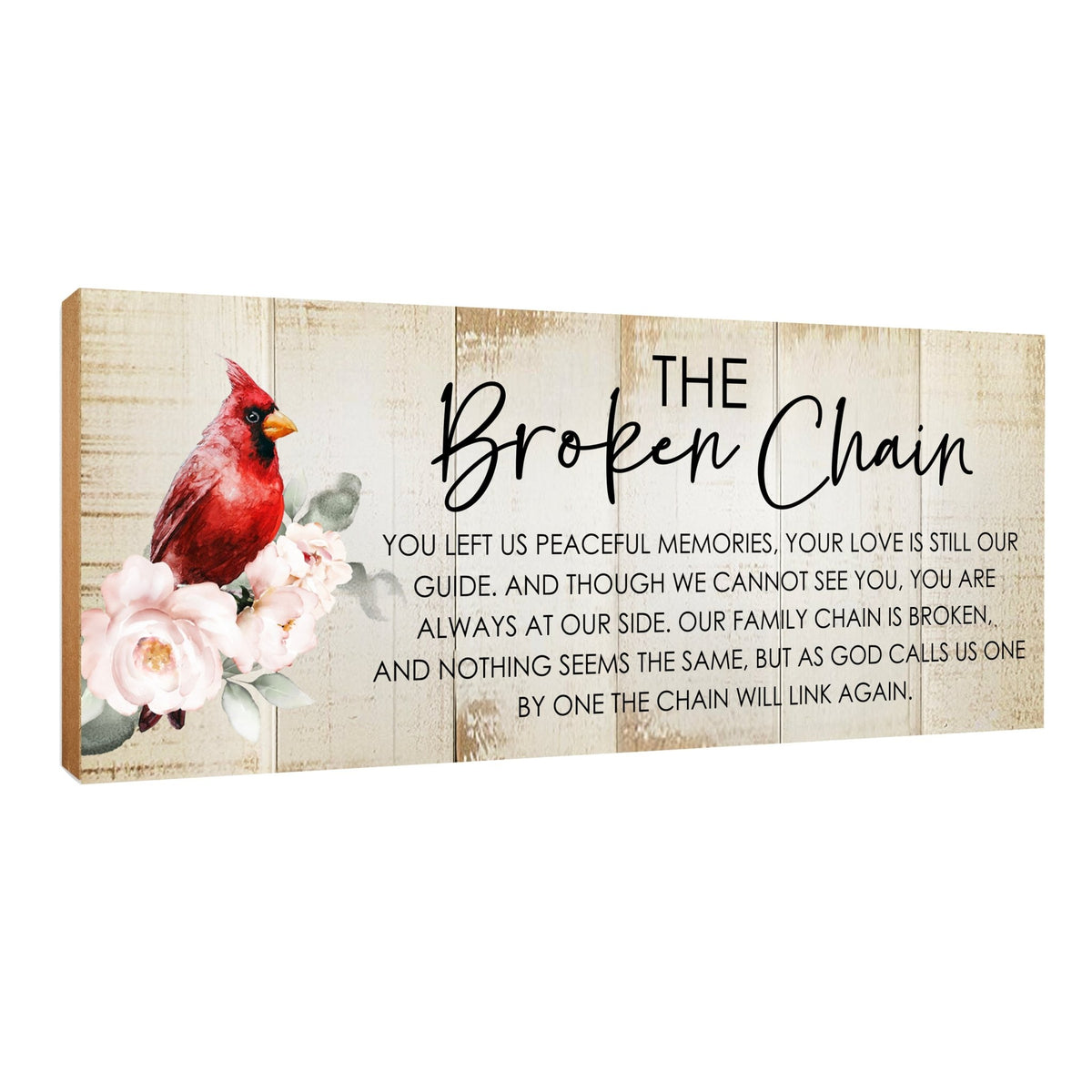 Wooden memorial shelf decor and tabletop memorial decorations to cherish the memory of a loved one.