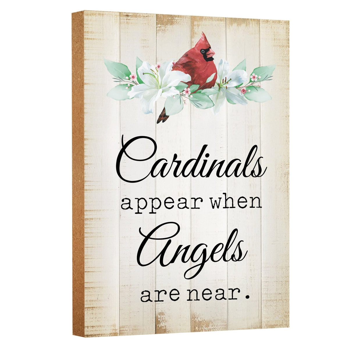 Wooden memorial shelf decor and tabletop memorial decorations to cherish the memory of a loved one.