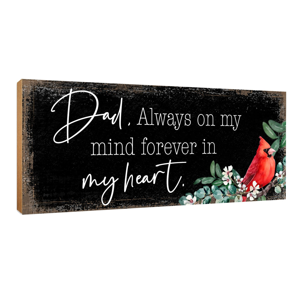 Wooden memorial shelf decor and tabletop signs, thoughtful memorial gifts for those grieving the loss of a loved one.