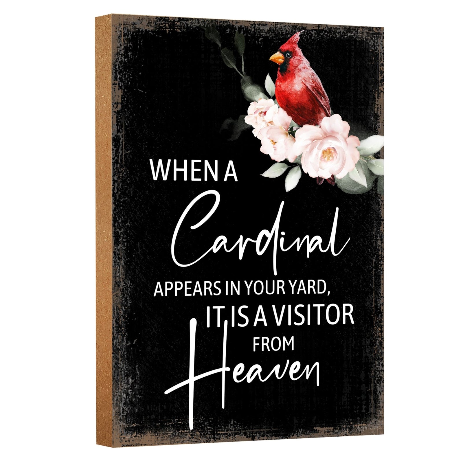 Wooden memorial shelf decor and tabletop signs, thoughtful memorial gifts for those grieving the loss of a loved one.