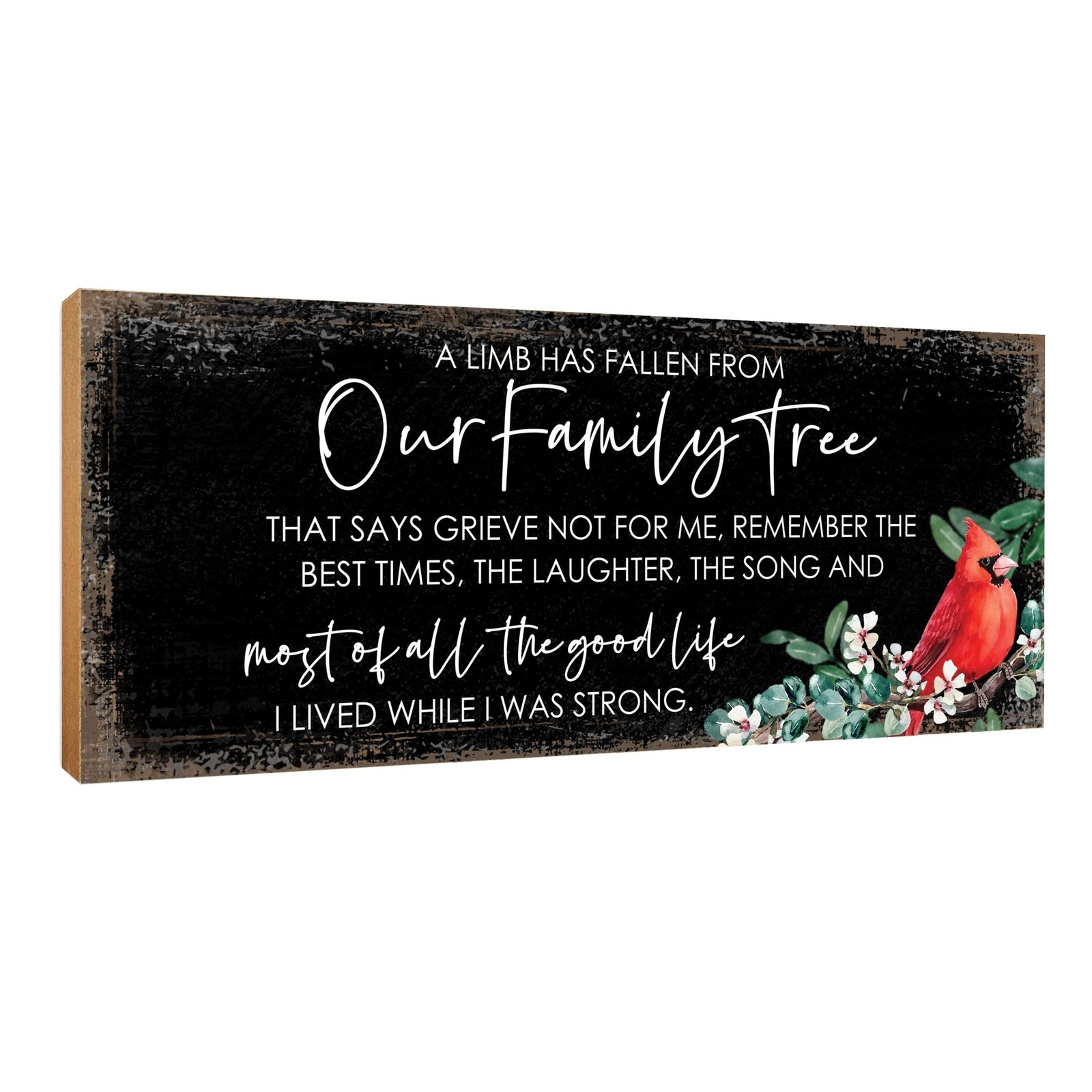 Wooden memorial shelf decor and tabletop signs, thoughtful memorial gifts for those grieving the loss of a loved one.