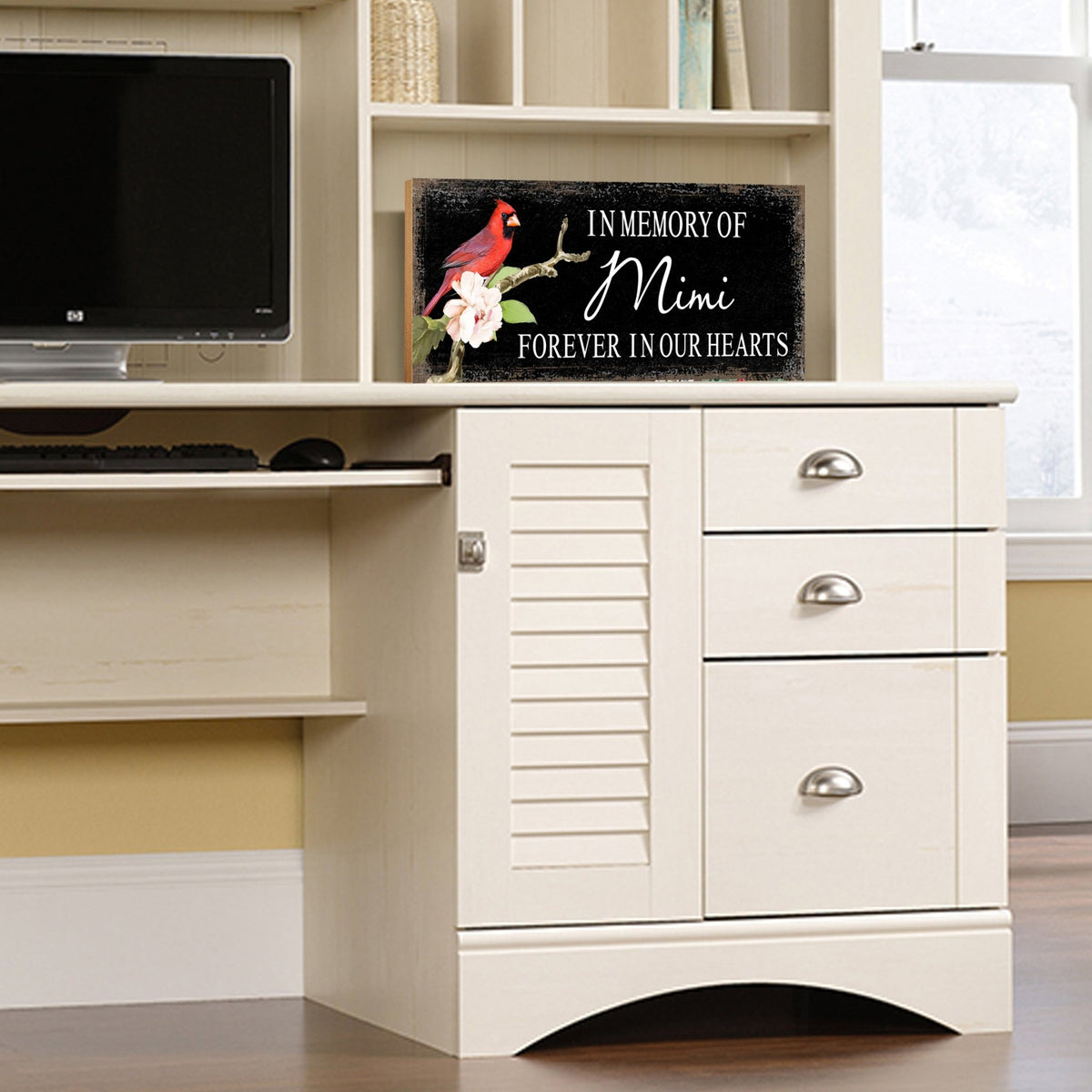 Cardinal Memorial Shelf Décor and Tabletop Signs Sympathy Gift - LifeSong Milestones