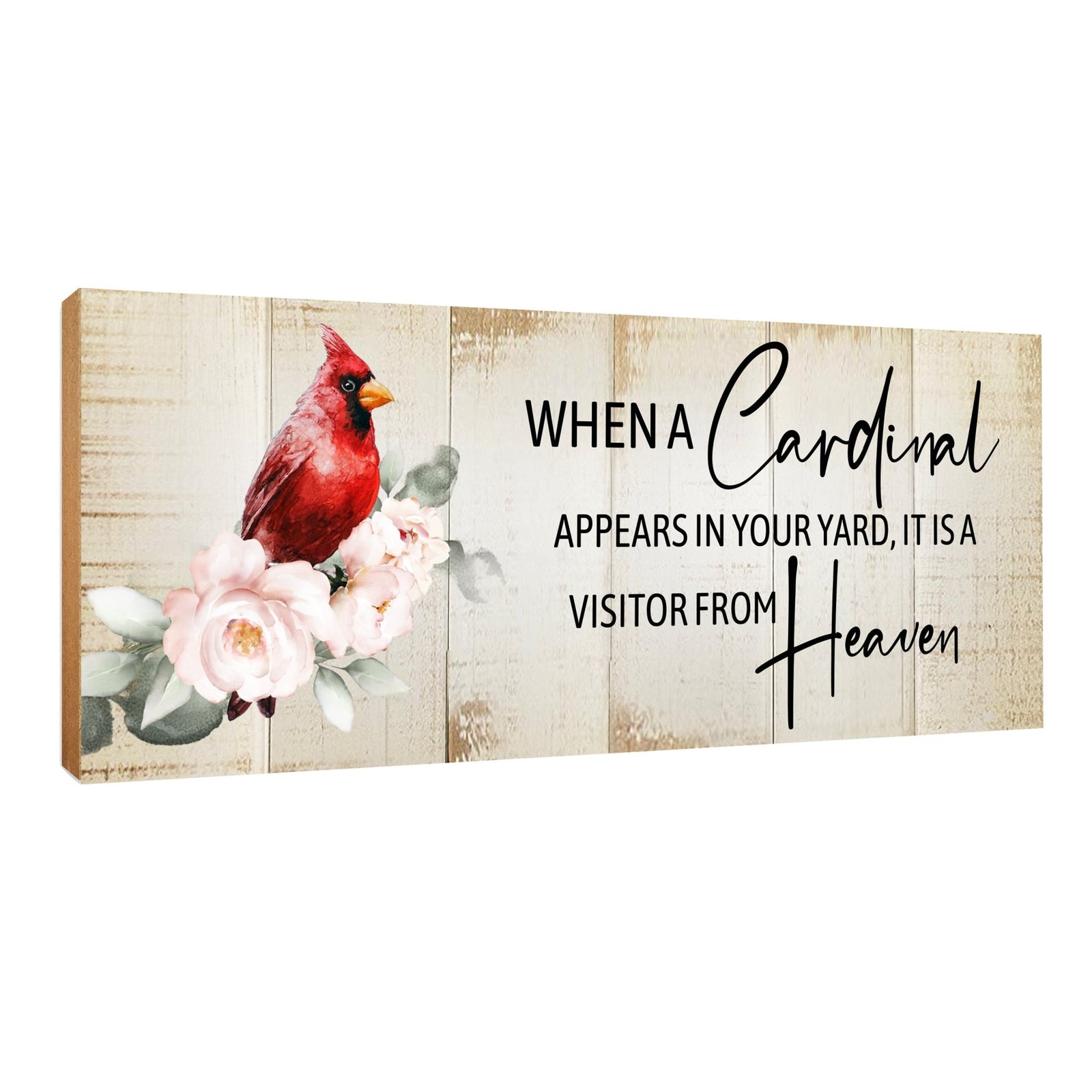 Cardinal Memorial Shelf Décor and Tabletop Signs Sympathy Gift - LifeSong Milestones