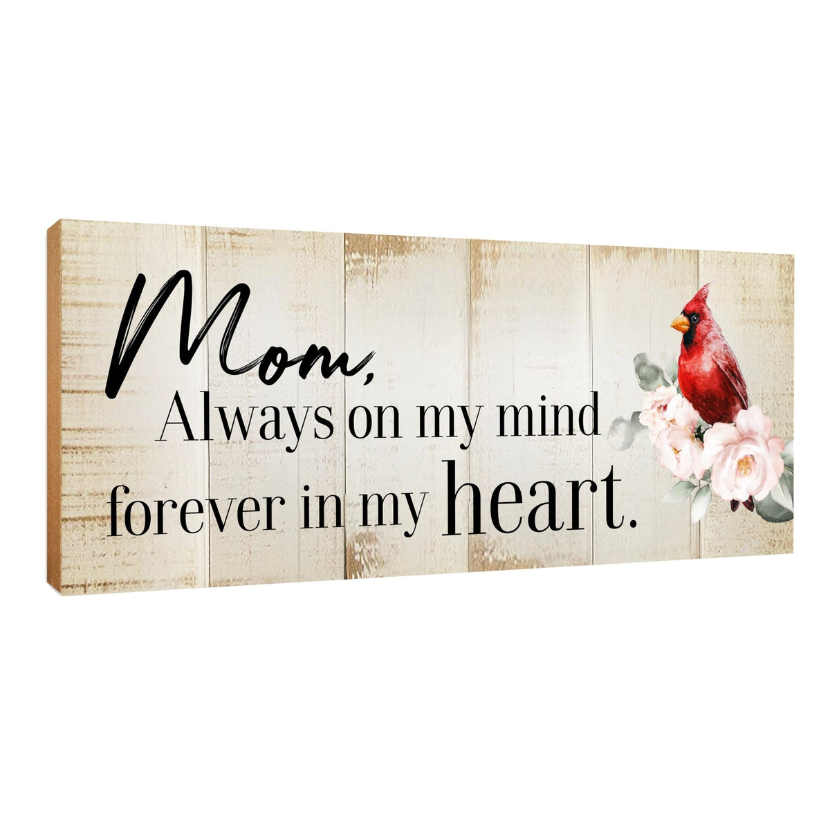 Cardinal Memorial Shelf Décor and Tabletop Signs Sympathy Gift - LifeSong Milestones