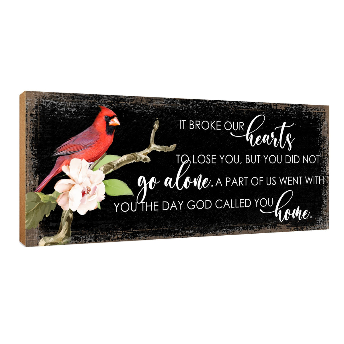 Cardinal Memorial Shelf Décor and Tabletop Signs Sympathy Gift - LifeSong Milestones