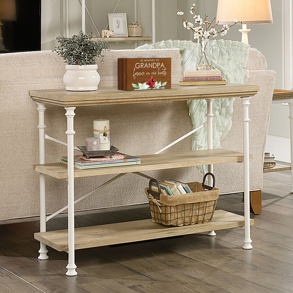 Cardinal Memorial Tealight Candle Holder Cremation Urn For Human Ashes - In Memory Grandpa - LifeSong Milestones