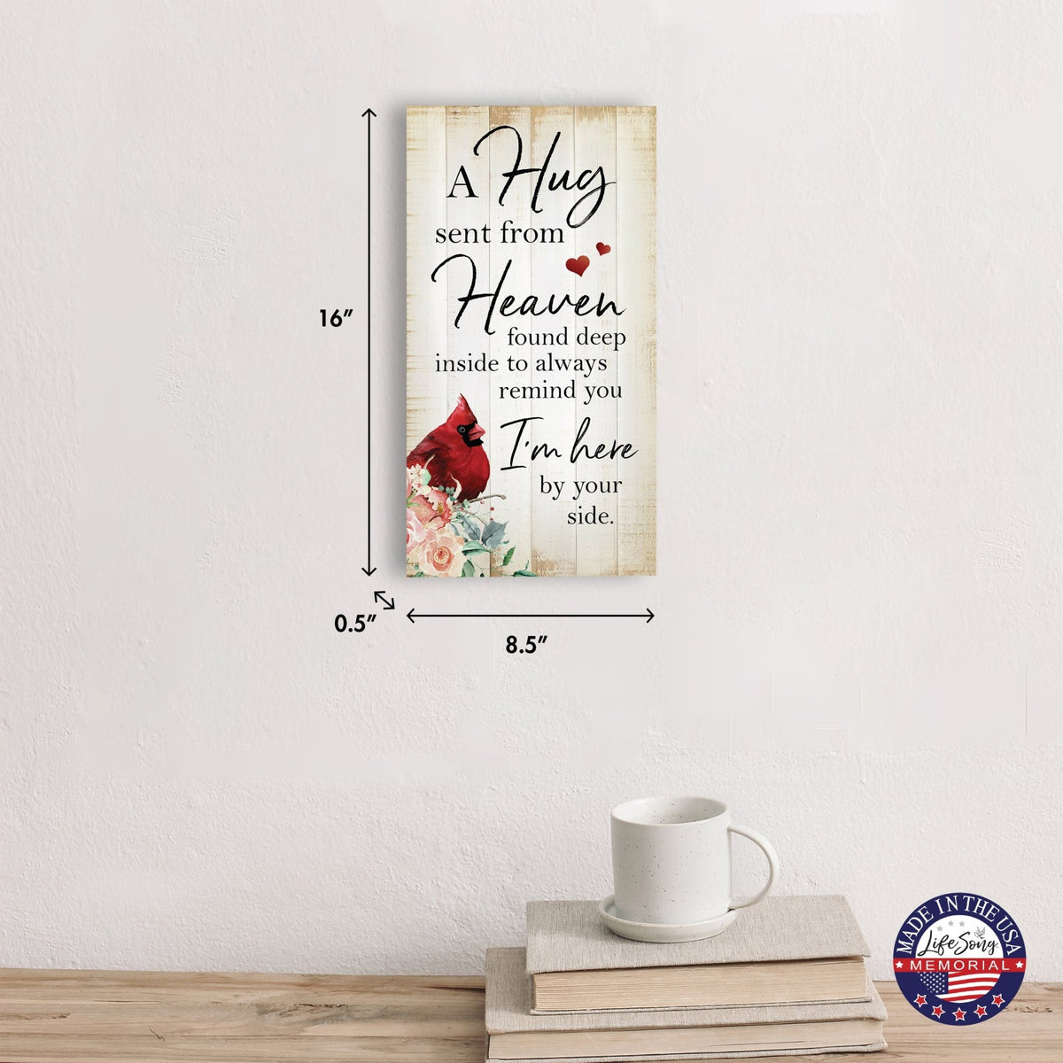 Cardinal Memorial Wall Plaque for Home Decorations - LifeSong Milestones