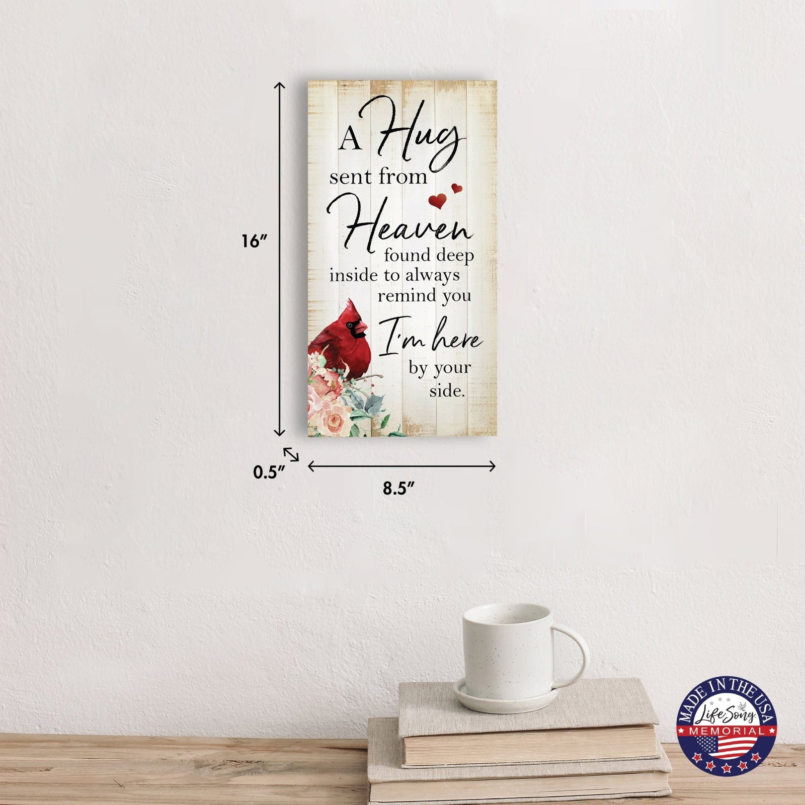 Cardinal Memorial Wall Plaque for Home Decorations - LifeSong Milestones