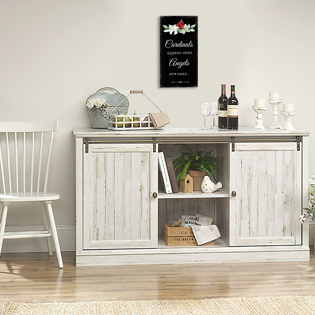 A wooden memorial wall plaque with a heartfelt design.