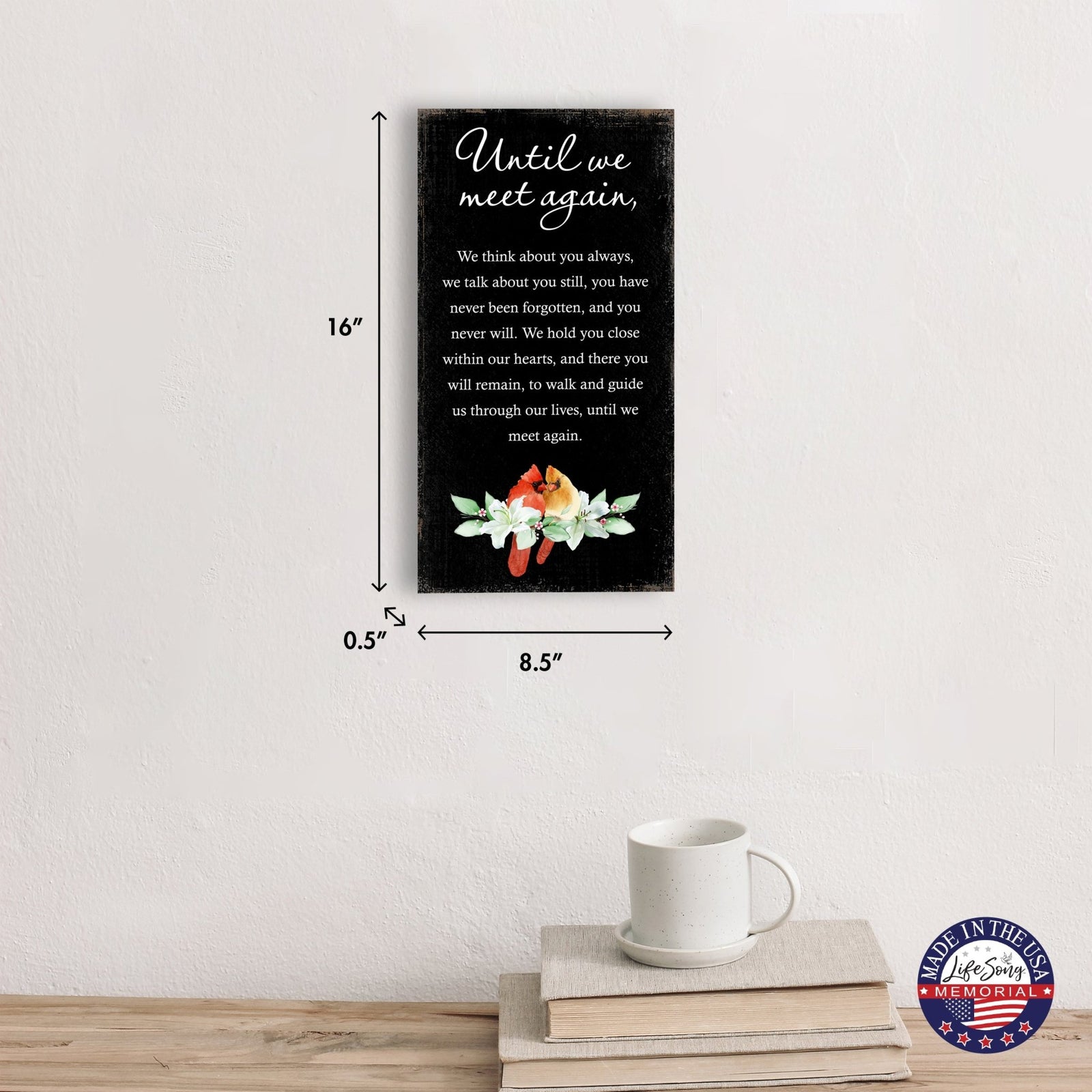 Cardinal Memorial Wall Plaque for Home Decorations - LifeSong Milestones