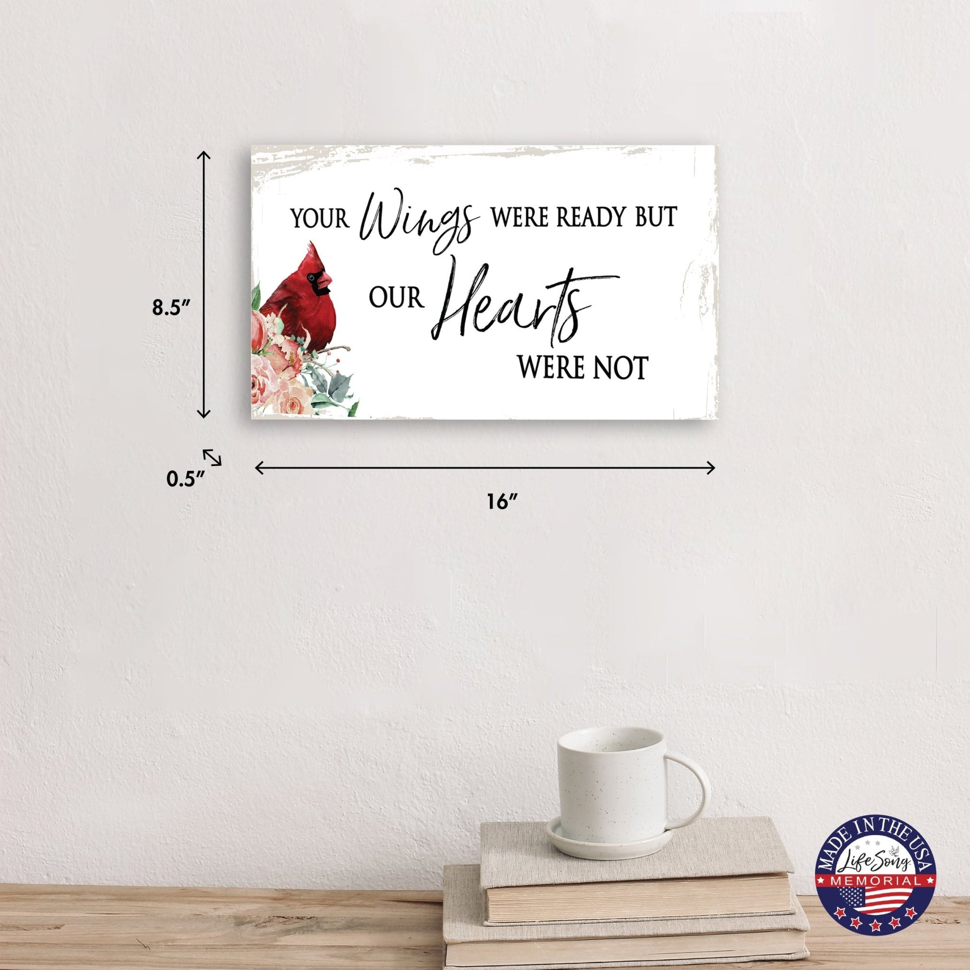 Cardinal Memorial Wall Plaque for Home Decorations - LifeSong Milestones
