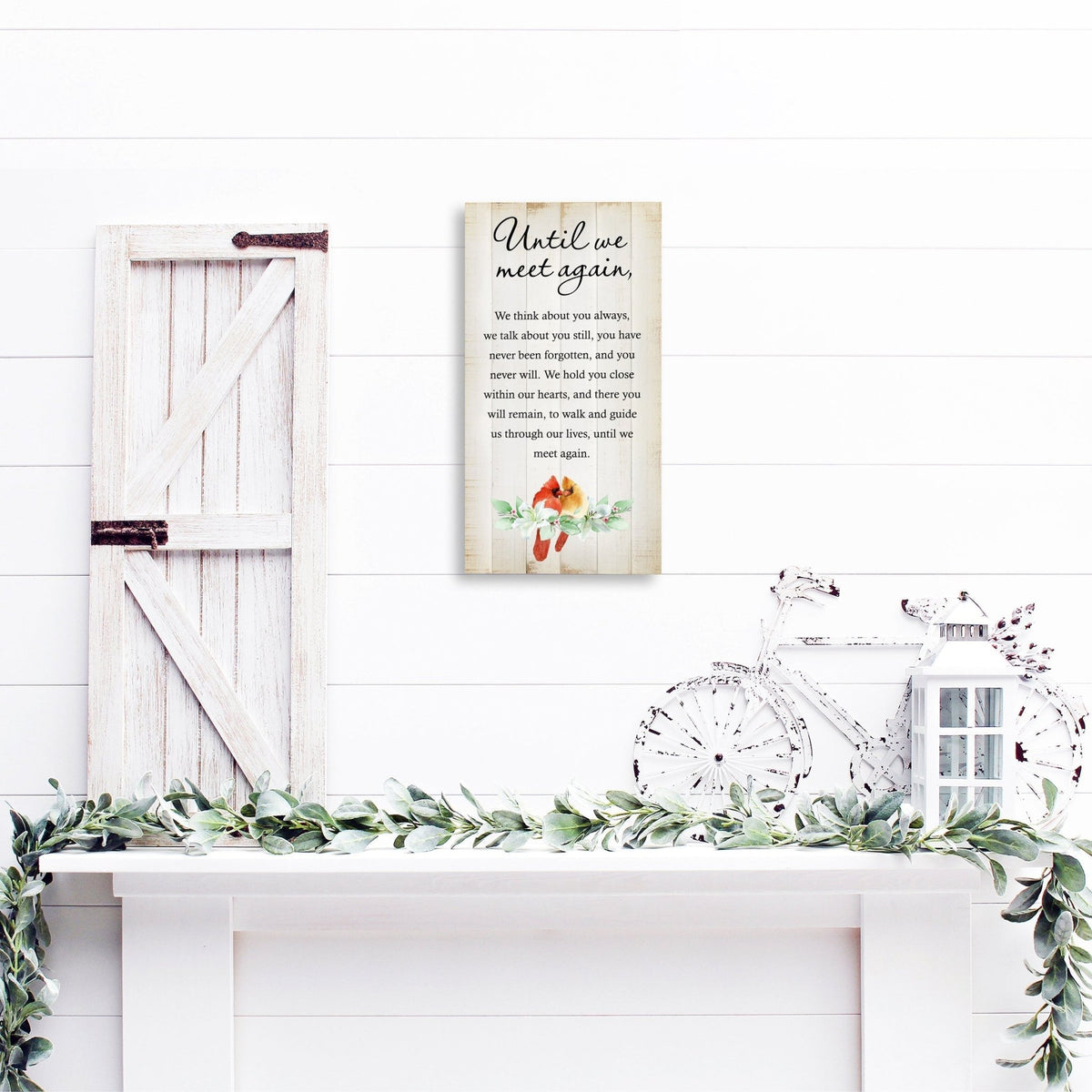 Memorial gifts for the loss of a loved one: A meaningful wooden plaque with a cardinal motif.