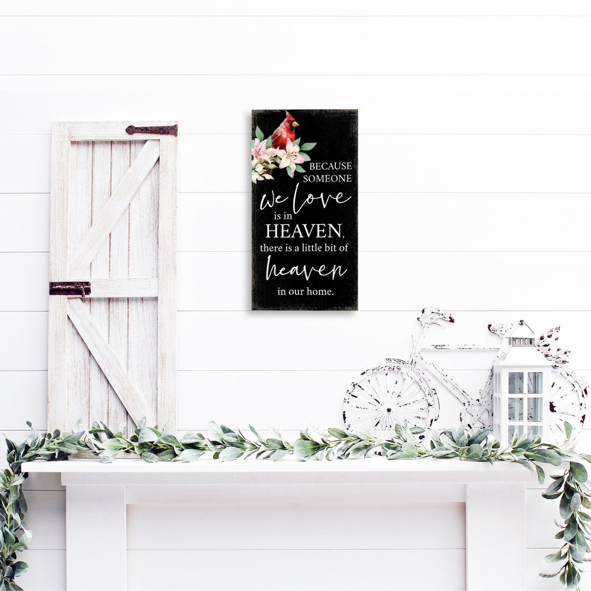 Memorial gifts for the loss of a loved one: A meaningful wooden plaque with a cardinal motif.