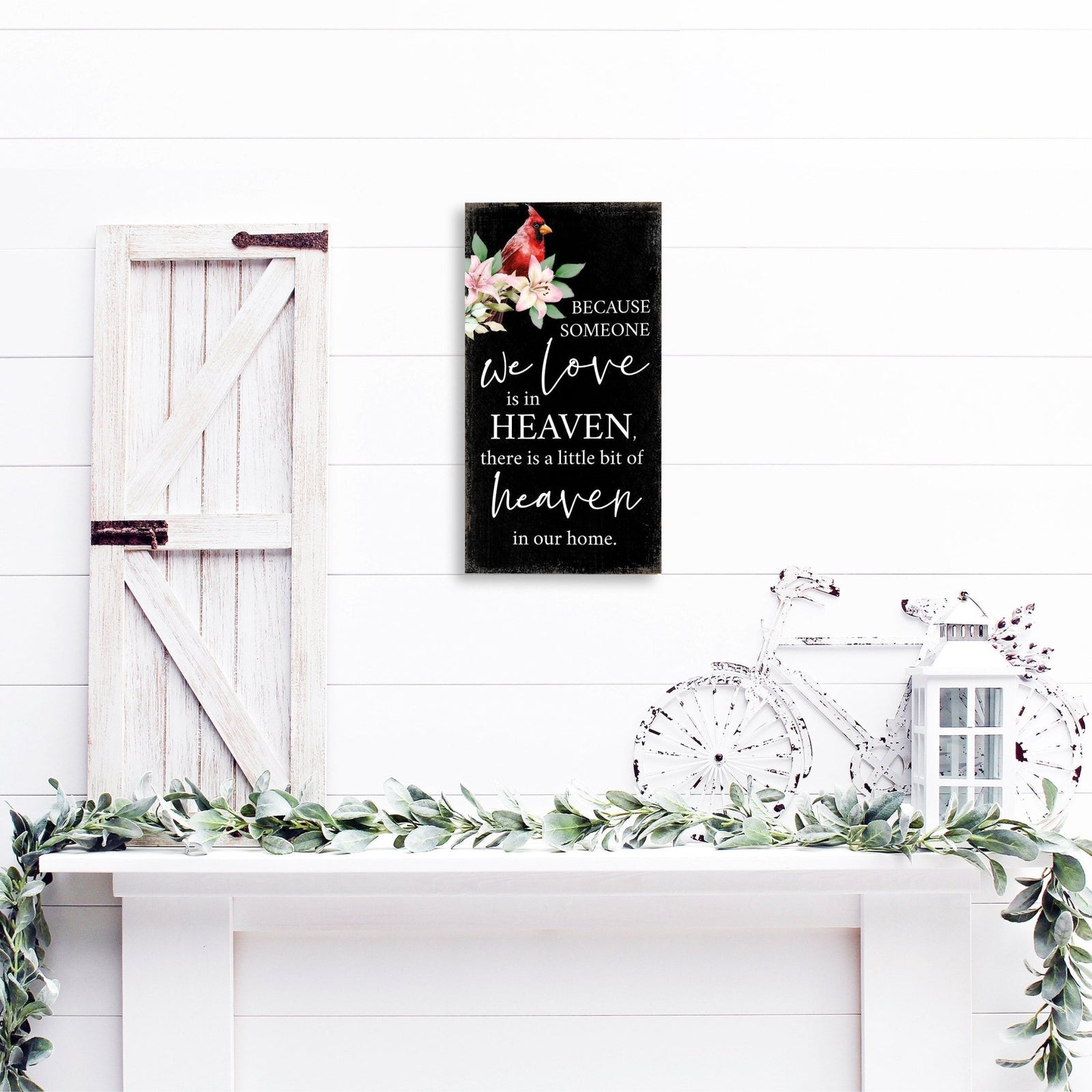 Memorial gifts for the loss of a loved one: A meaningful wooden plaque with a cardinal motif.