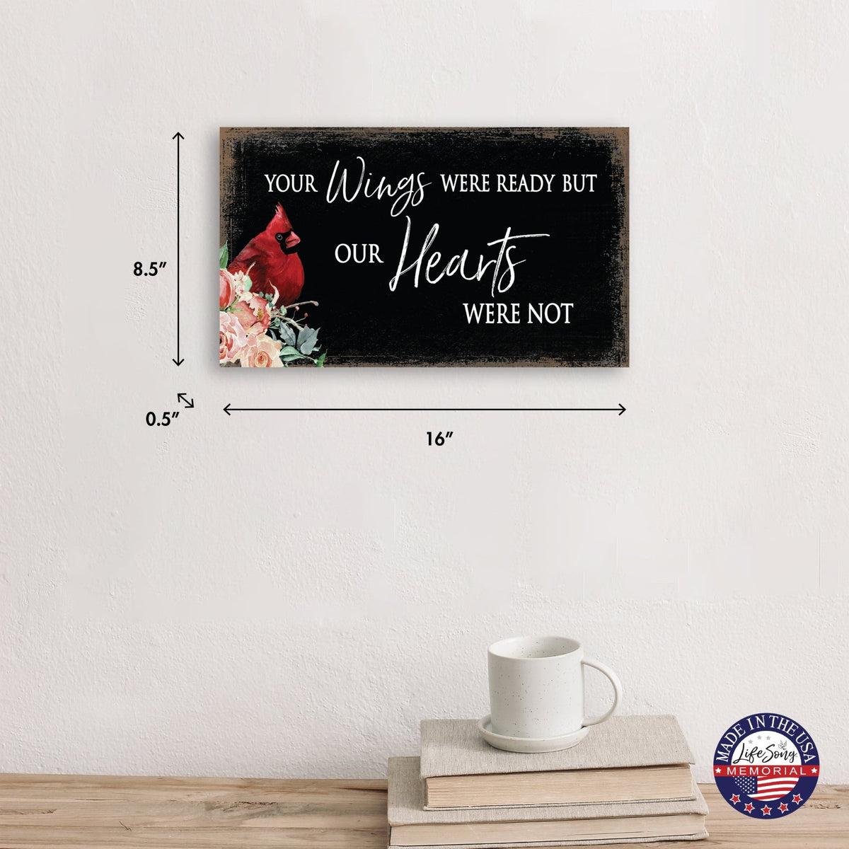 Cardinal Memorial Wall Plaque for Home Decorations - LifeSong Milestones