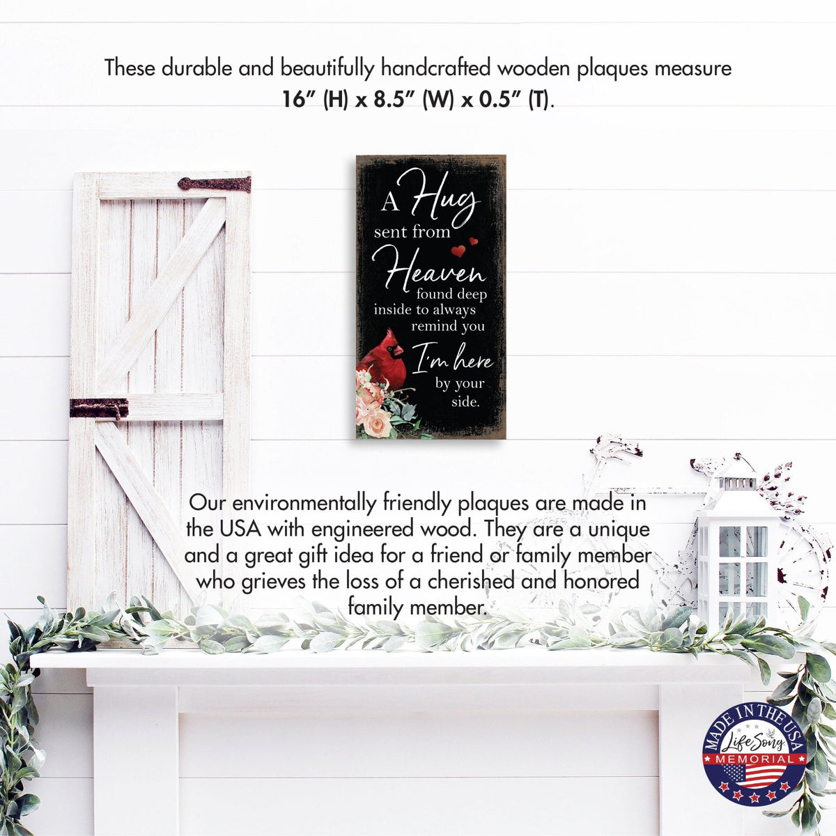 Cardinal Memorial Wall Plaque for Home Decorations - LifeSong Milestones