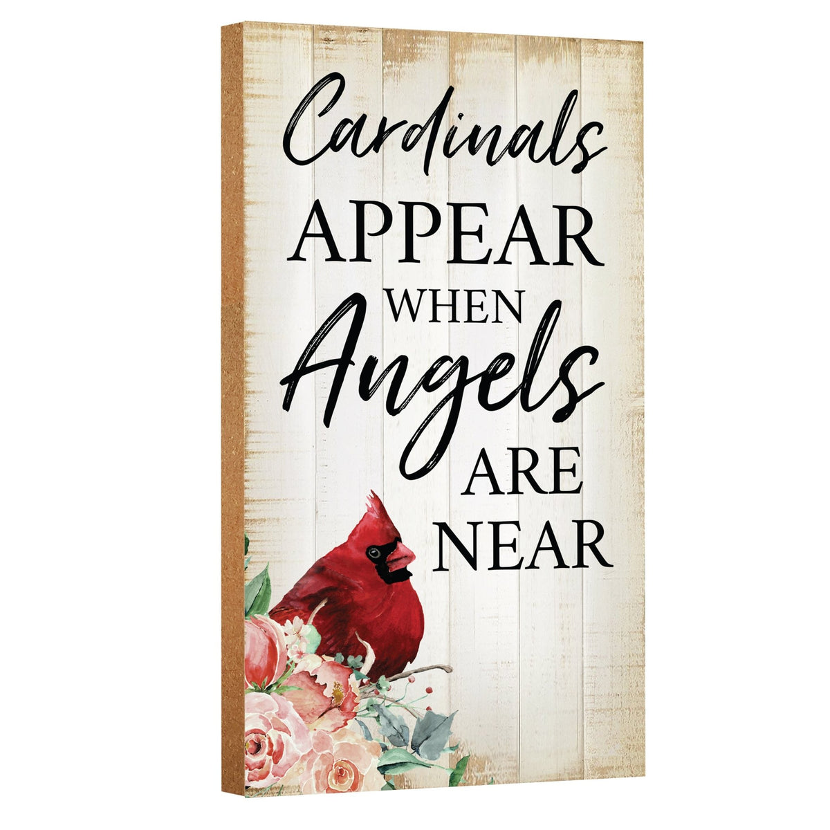 Memorial gifts for the loss of a loved one: A meaningful wooden plaque with a cardinal motif.