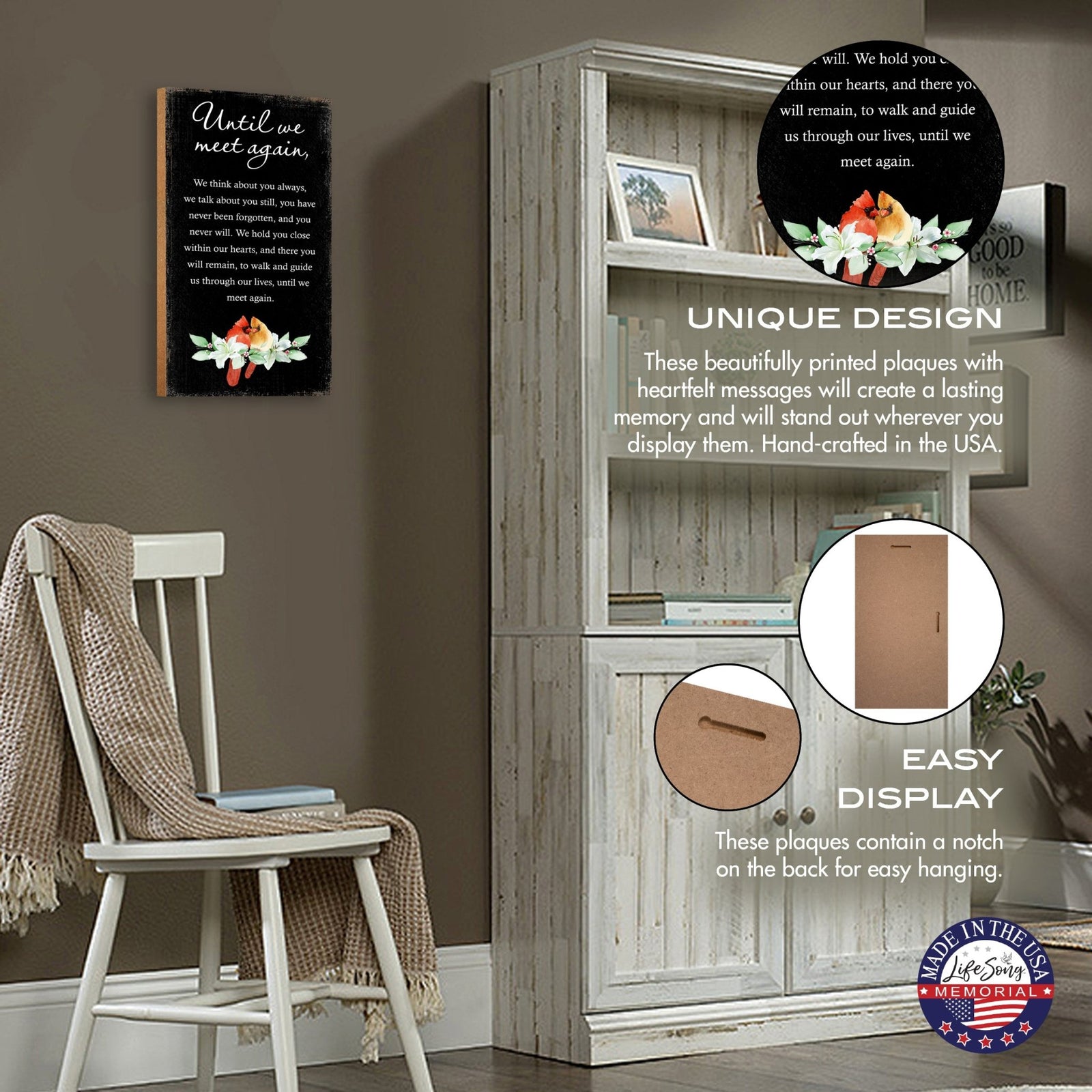 Cardinal Memorial Wall Plaque for Home Decorations - LifeSong Milestones