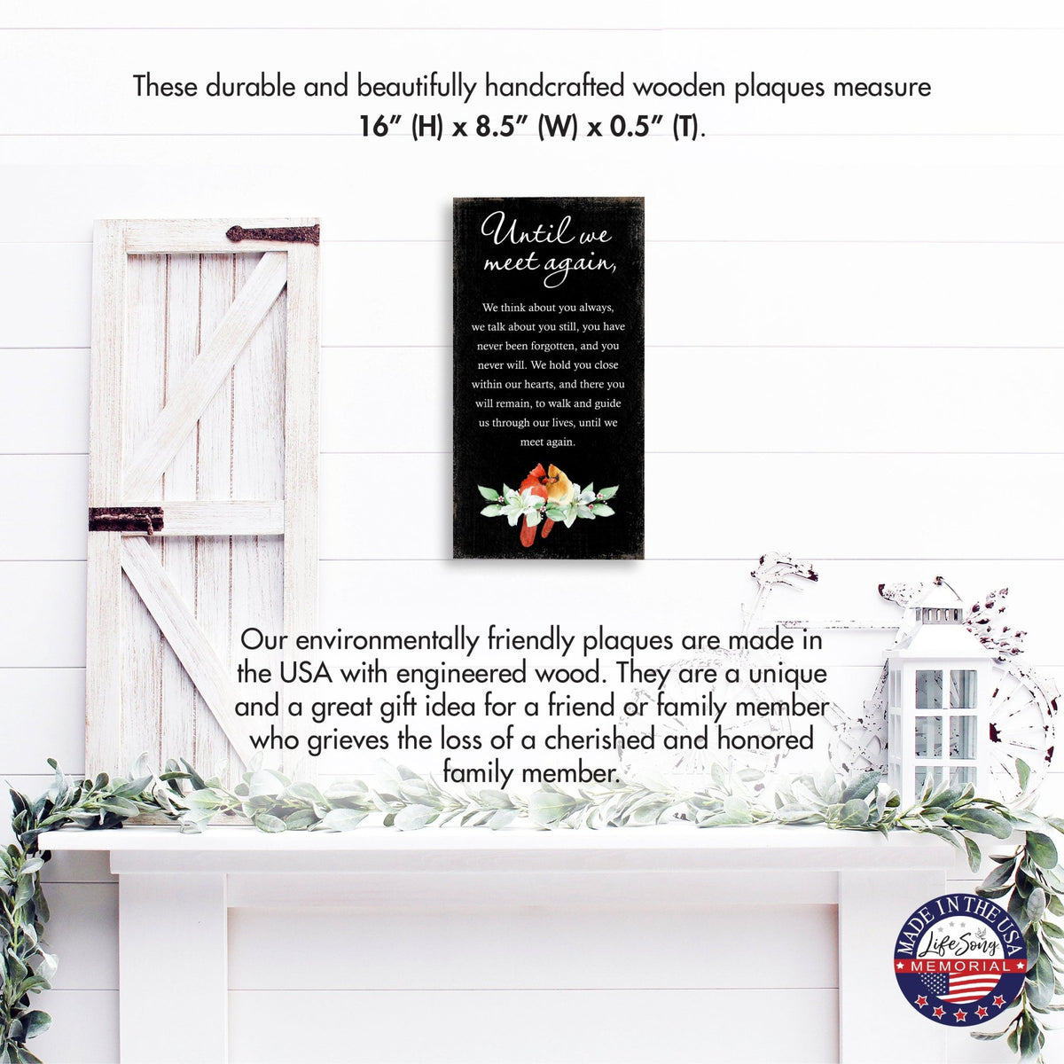 Cardinal Memorial Wall Plaque for Home Decorations - LifeSong Milestones