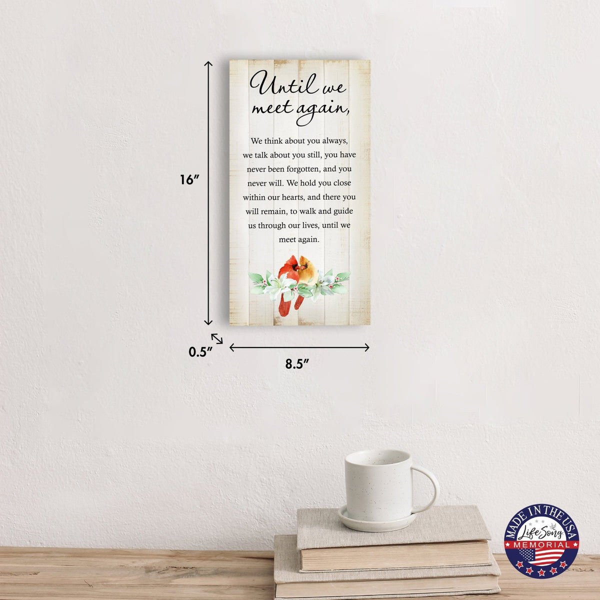 Cardinal Memorial Wall Plaque for Home Decorations - LifeSong Milestones