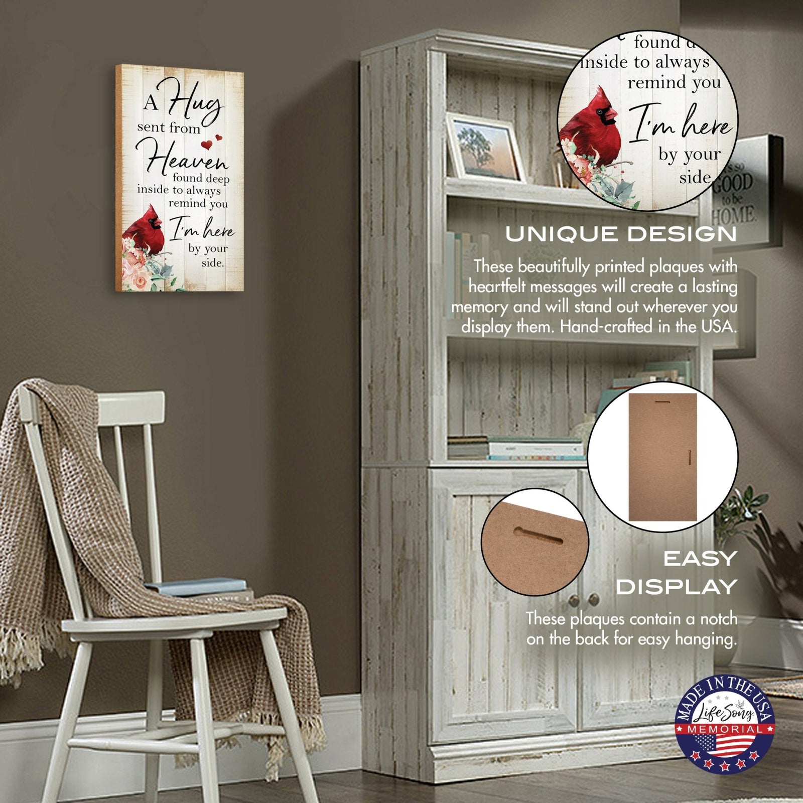 Cardinal Memorial Wall Plaque for Home Decorations - LifeSong Milestones