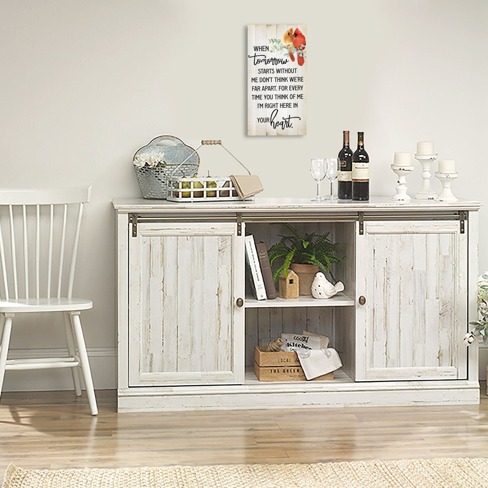 Memorial gifts for the loss of a loved one: A meaningful wooden plaque with a cardinal motif.