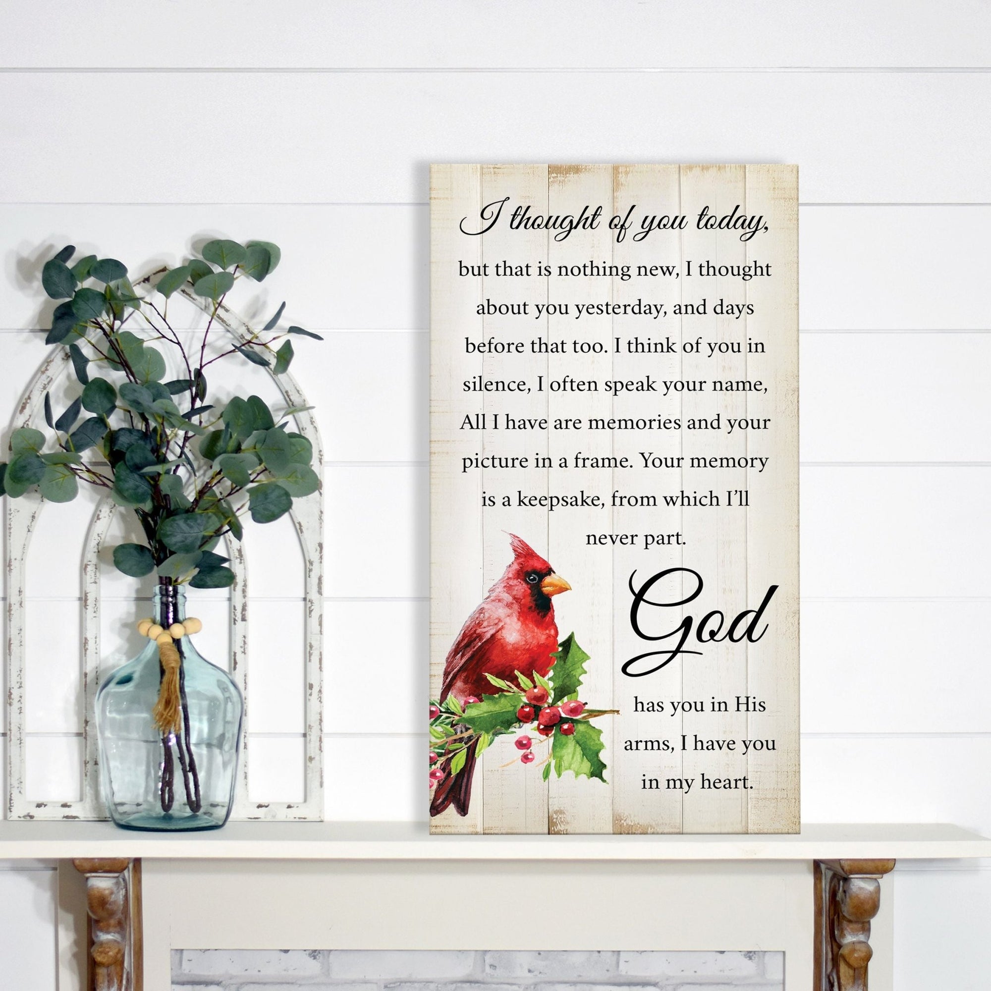 Beautiful cardinal memorial gifts for the loss of a loved one