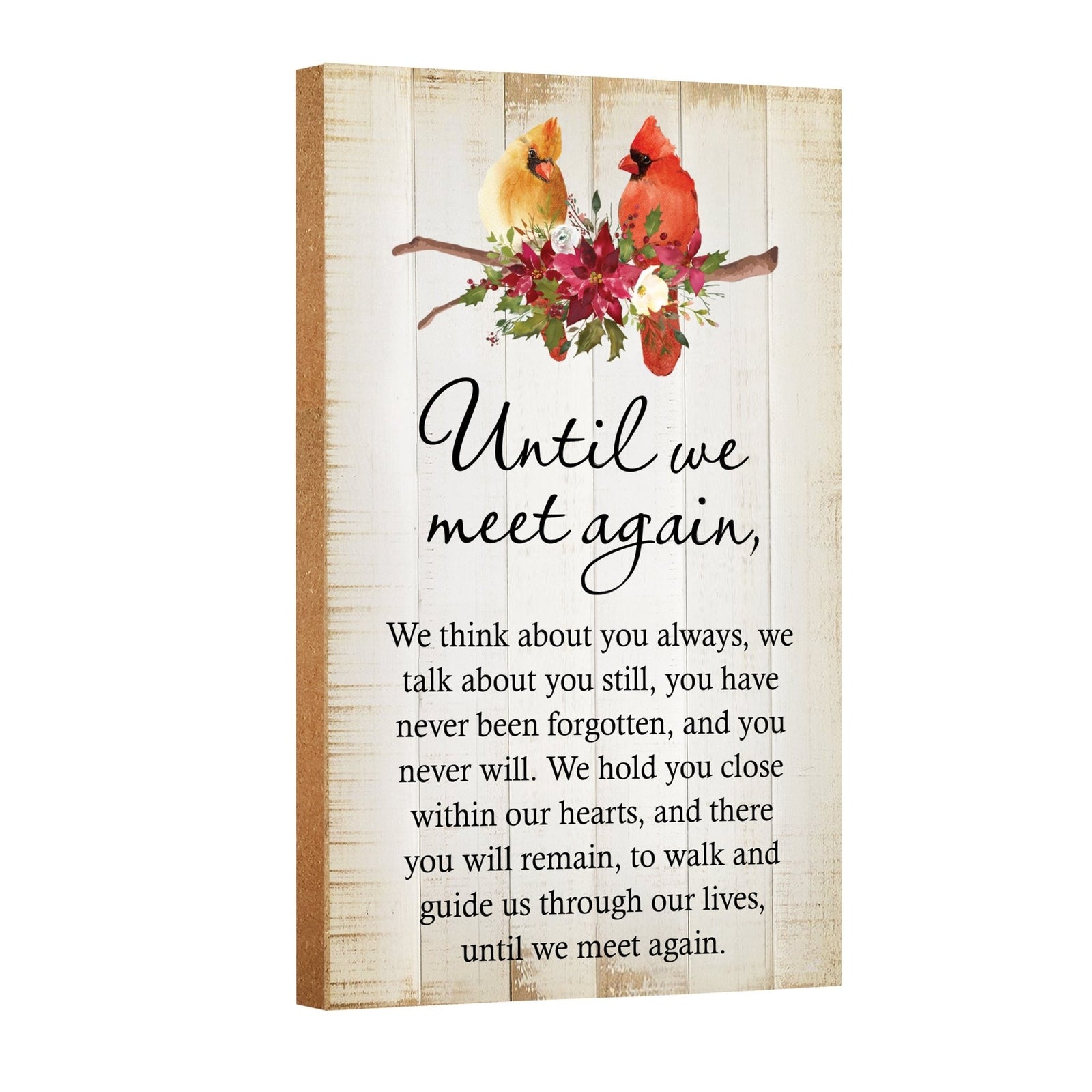 A comforting wooden memorial wall plaque