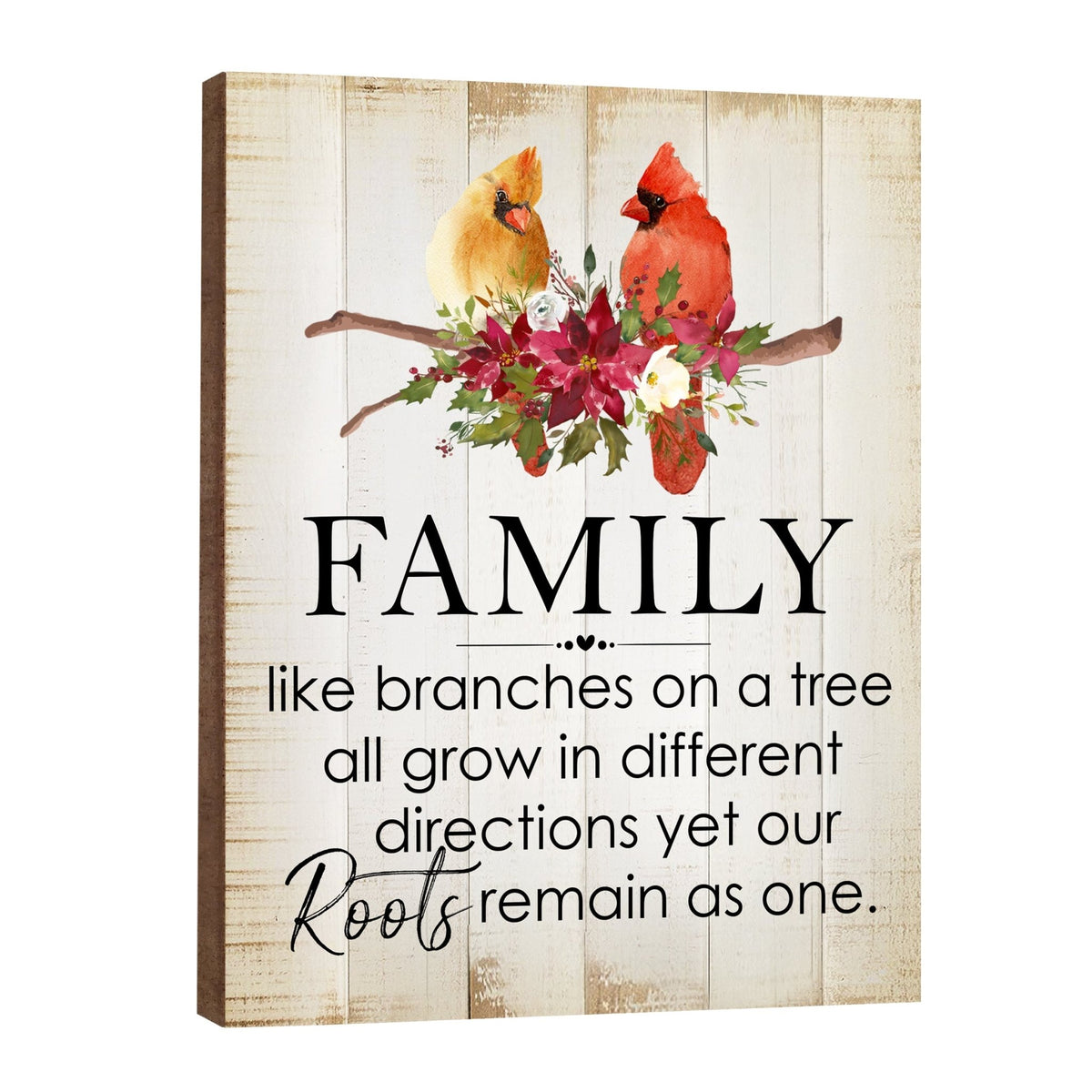 A wooden memorial wall plaque with a cardinal design - Lifesong Milestones Cardinal Memorial Wooden Wall Plaque for Home Decorations.
