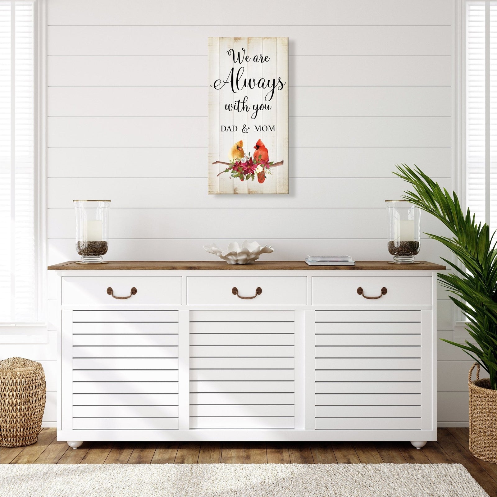 Wooden memorial decor to commemorate a loved one.