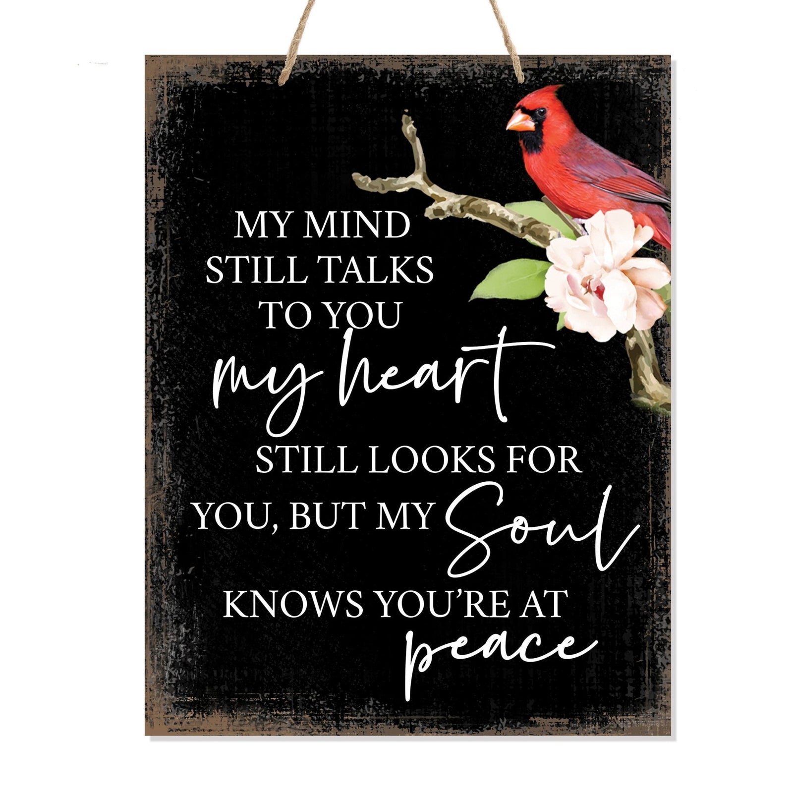 Wooden hanging memorial wall sign, a comforting reminder of the past, and a symbol of eternal love and remembrance.