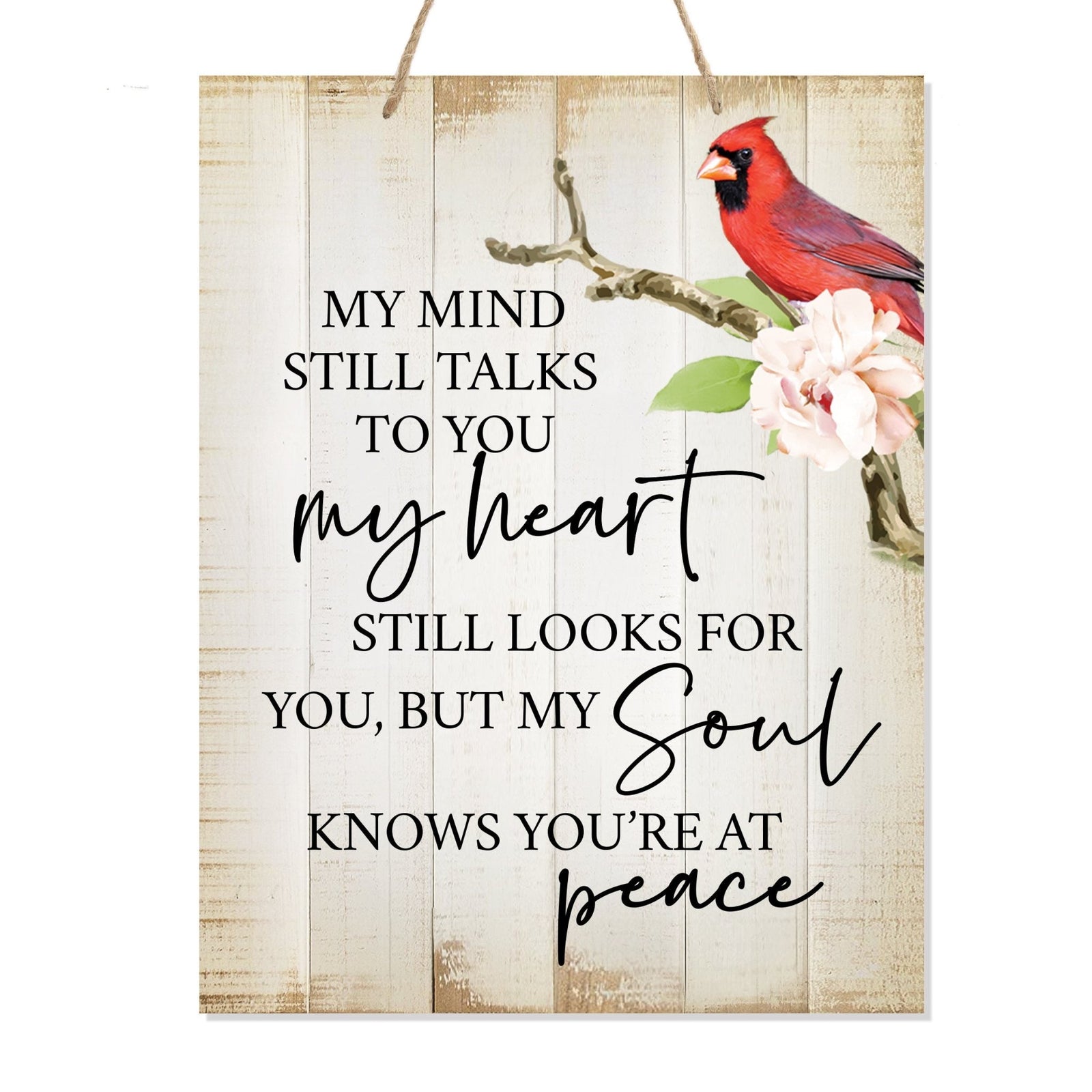 Wooden hanging memorial wall sign, a comforting reminder of the past, and a symbol of eternal love and remembrance.