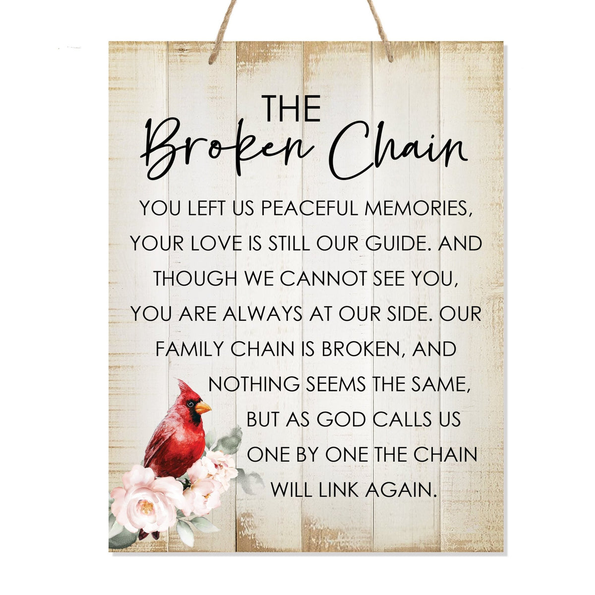 Wooden hanging memorial wall sign, a comforting reminder of the past, and a symbol of eternal love and remembrance.